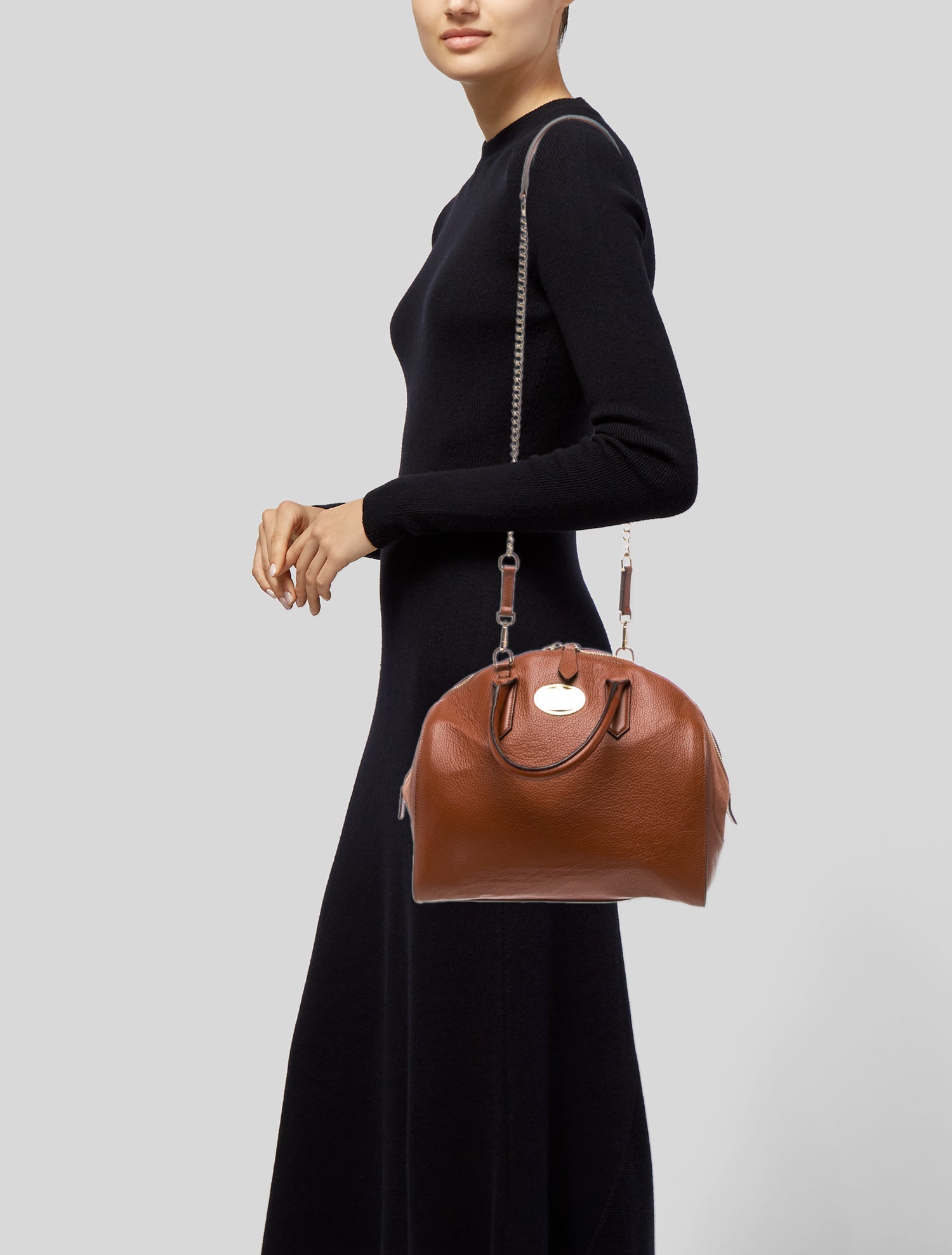 Roberto Cavalli Leather Top Handle Bag