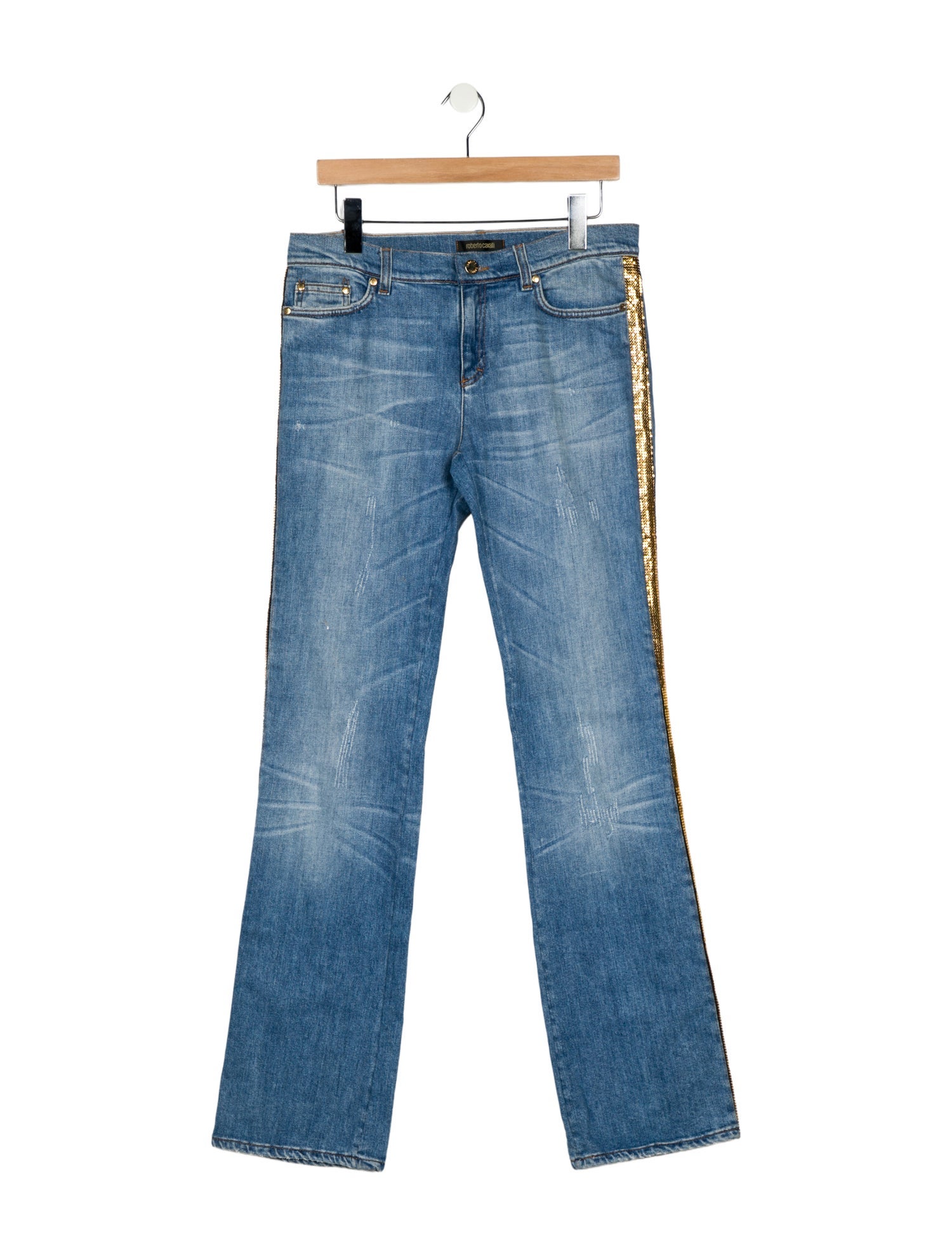 Roberto Cavalli Mid-Rise Straight Leg Jeans