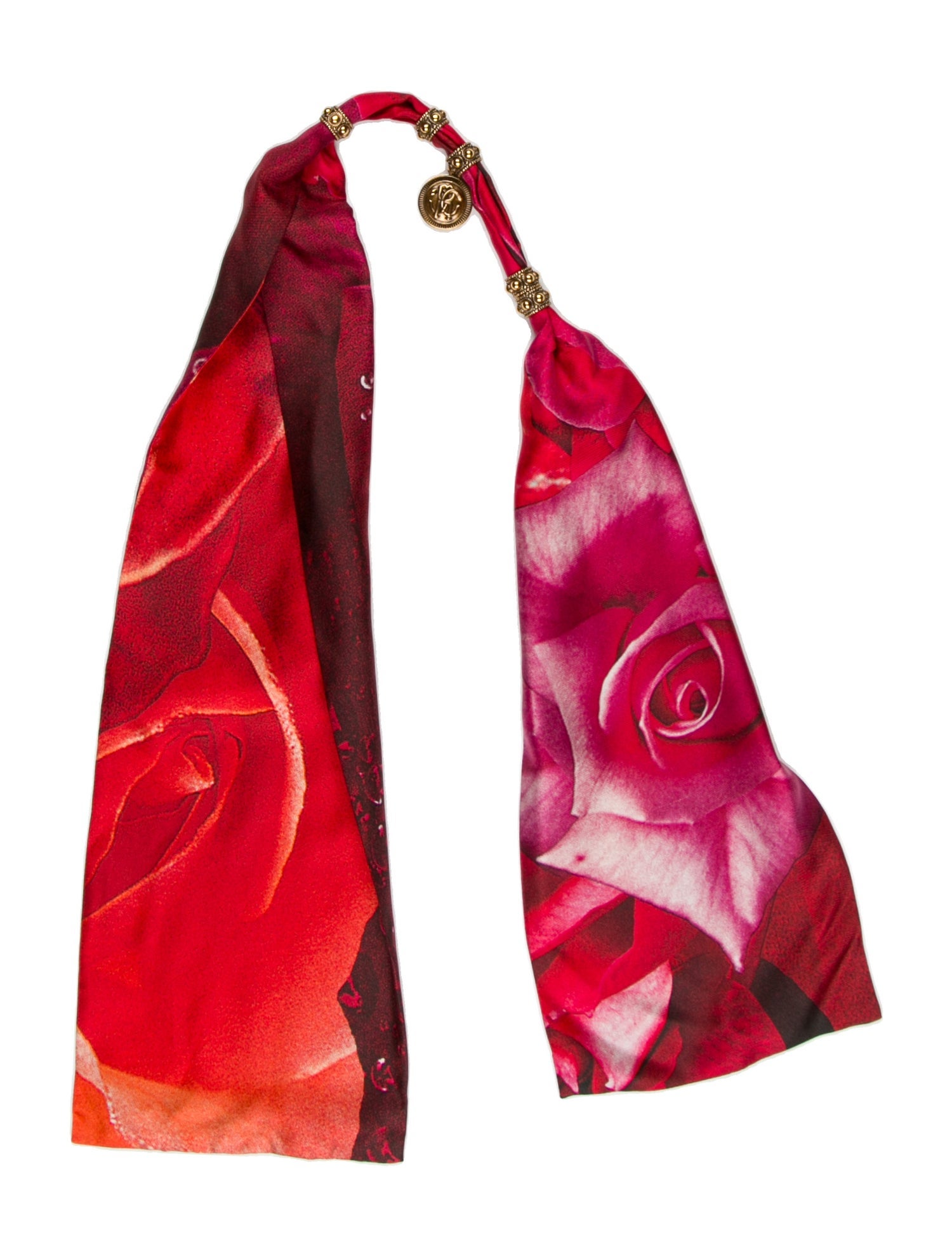 Roberto Cavalli Silk Floral Print Scarf