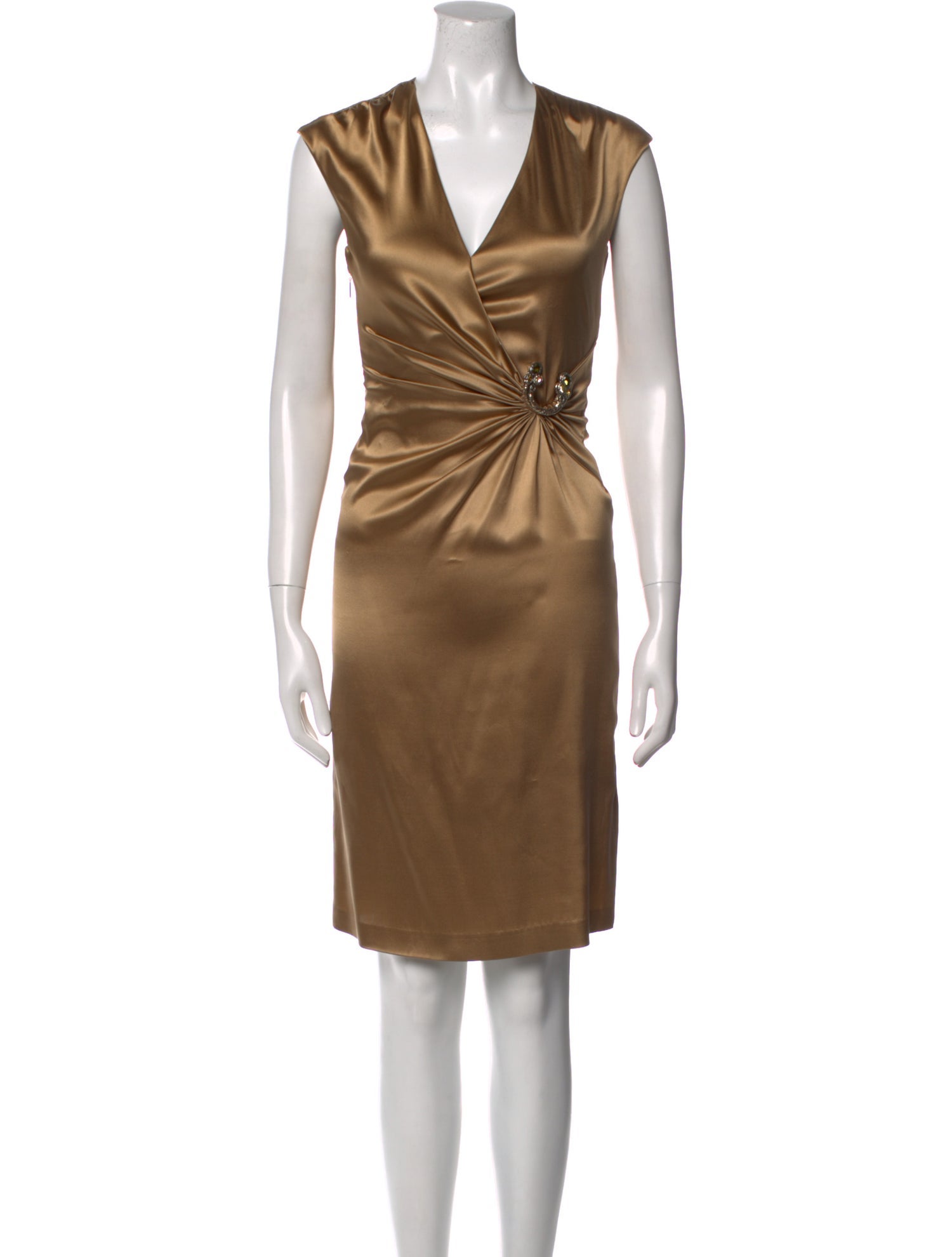 Roberto Cavalli V-Neck Knee-Length Dress