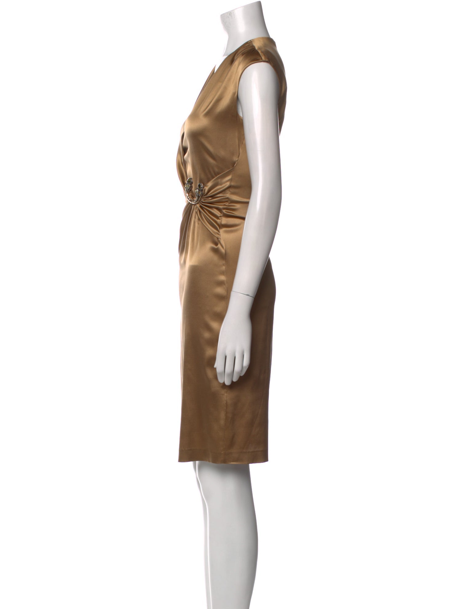 Roberto Cavalli V-Neck Knee-Length Dress