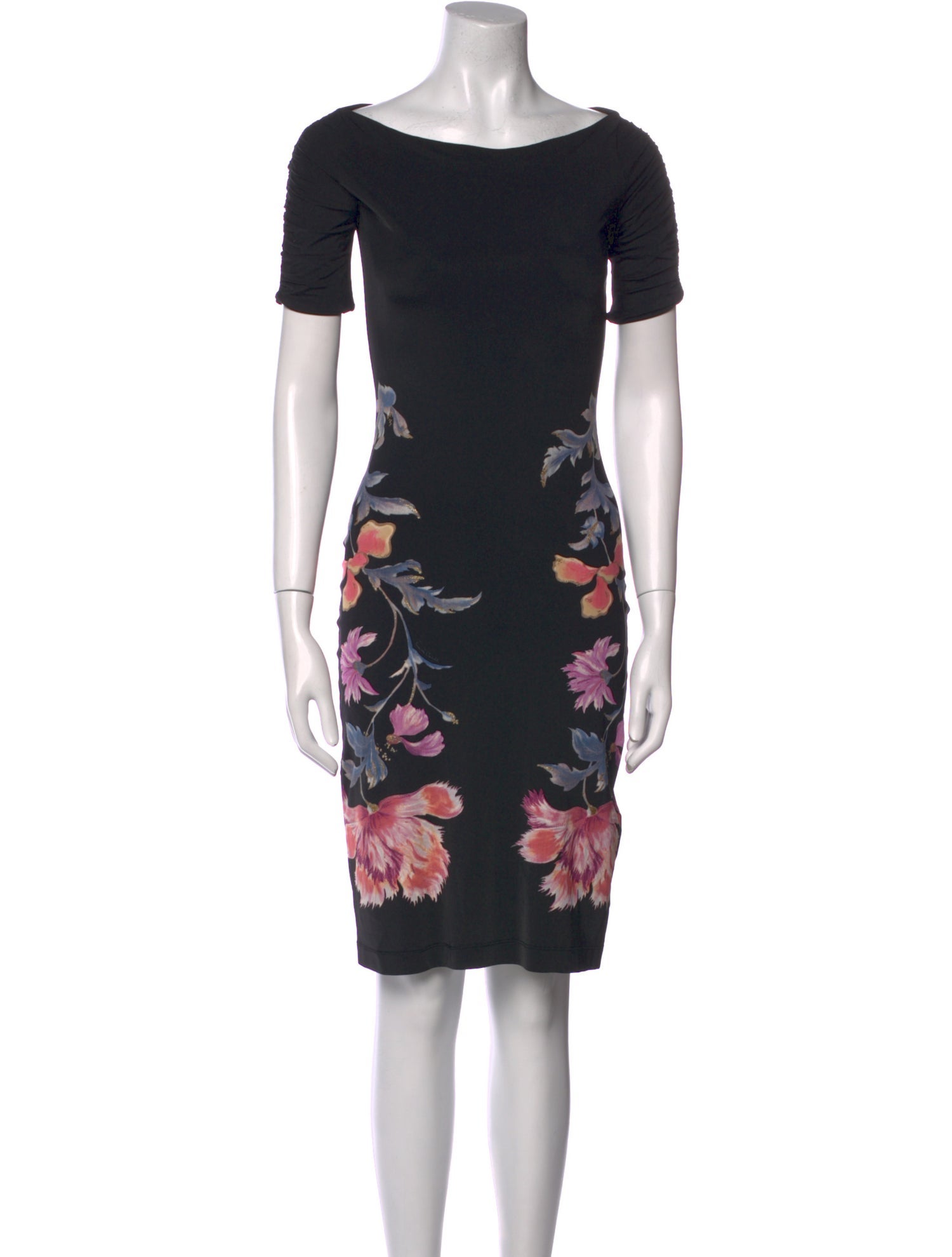 Roberto Cavalli Floral Print Knee-Length Dress
