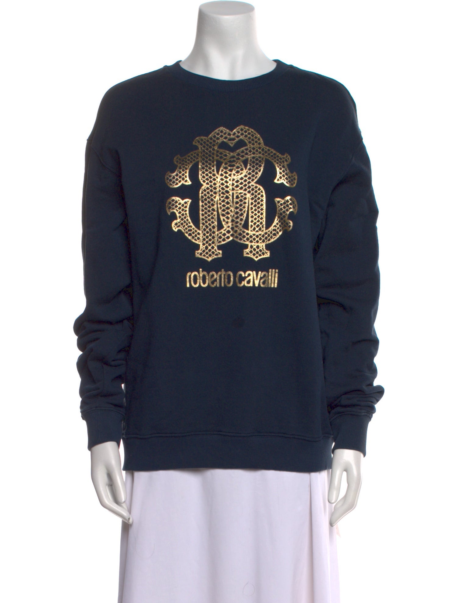 Roberto Cavalli Graphic Print Crew Neck Sweatshirt