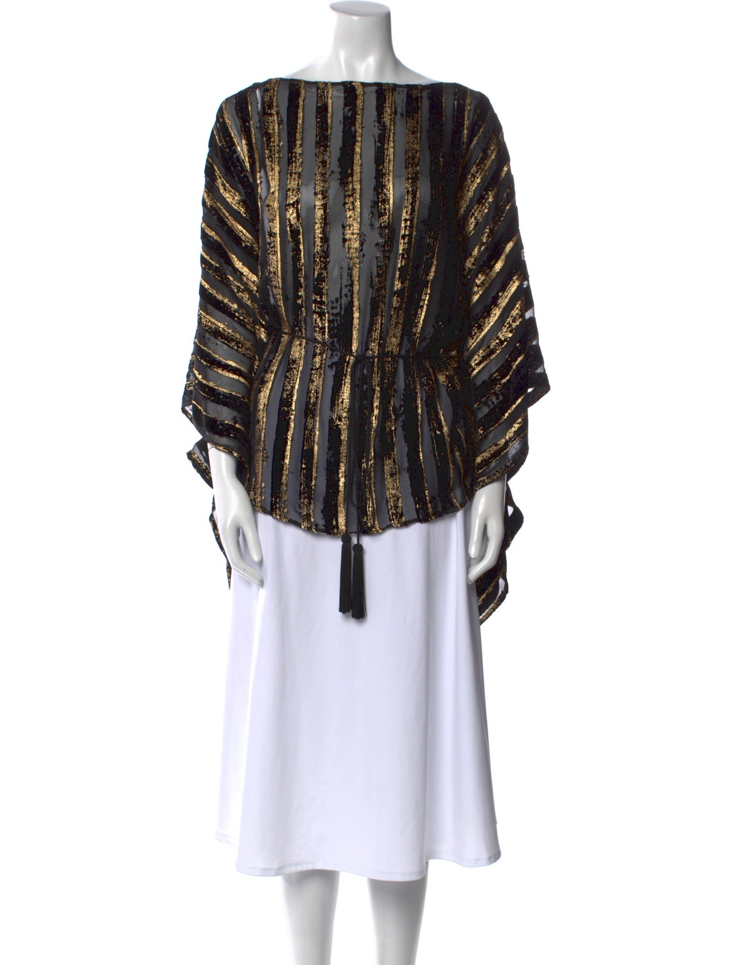 Roberto Cavalli Striped Bateau Neckline Tunic