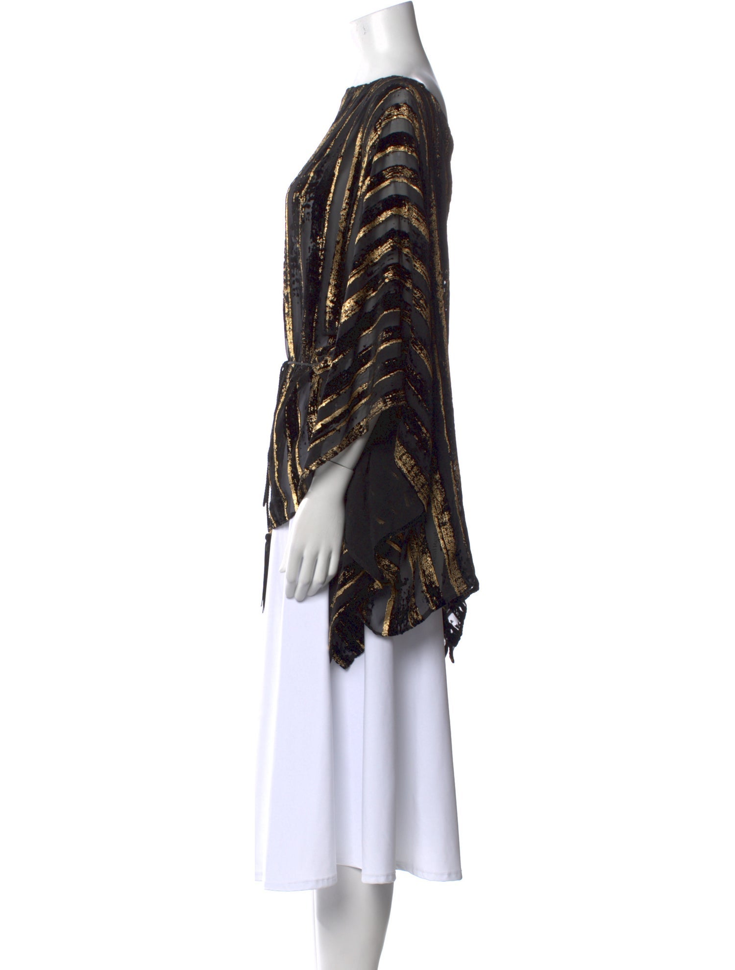 Roberto Cavalli Striped Bateau Neckline Tunic