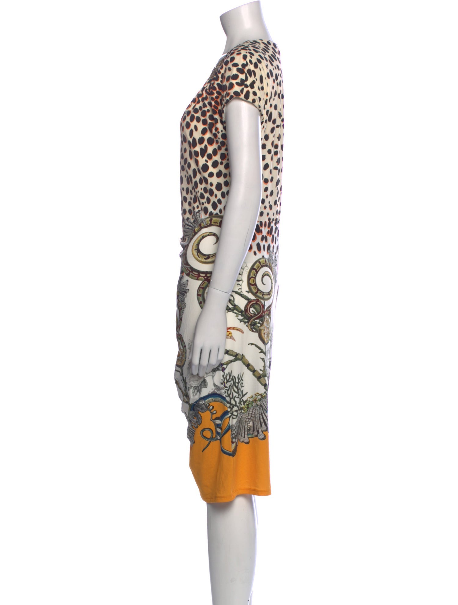 Roberto Cavalli Printed Knee-Length Dress