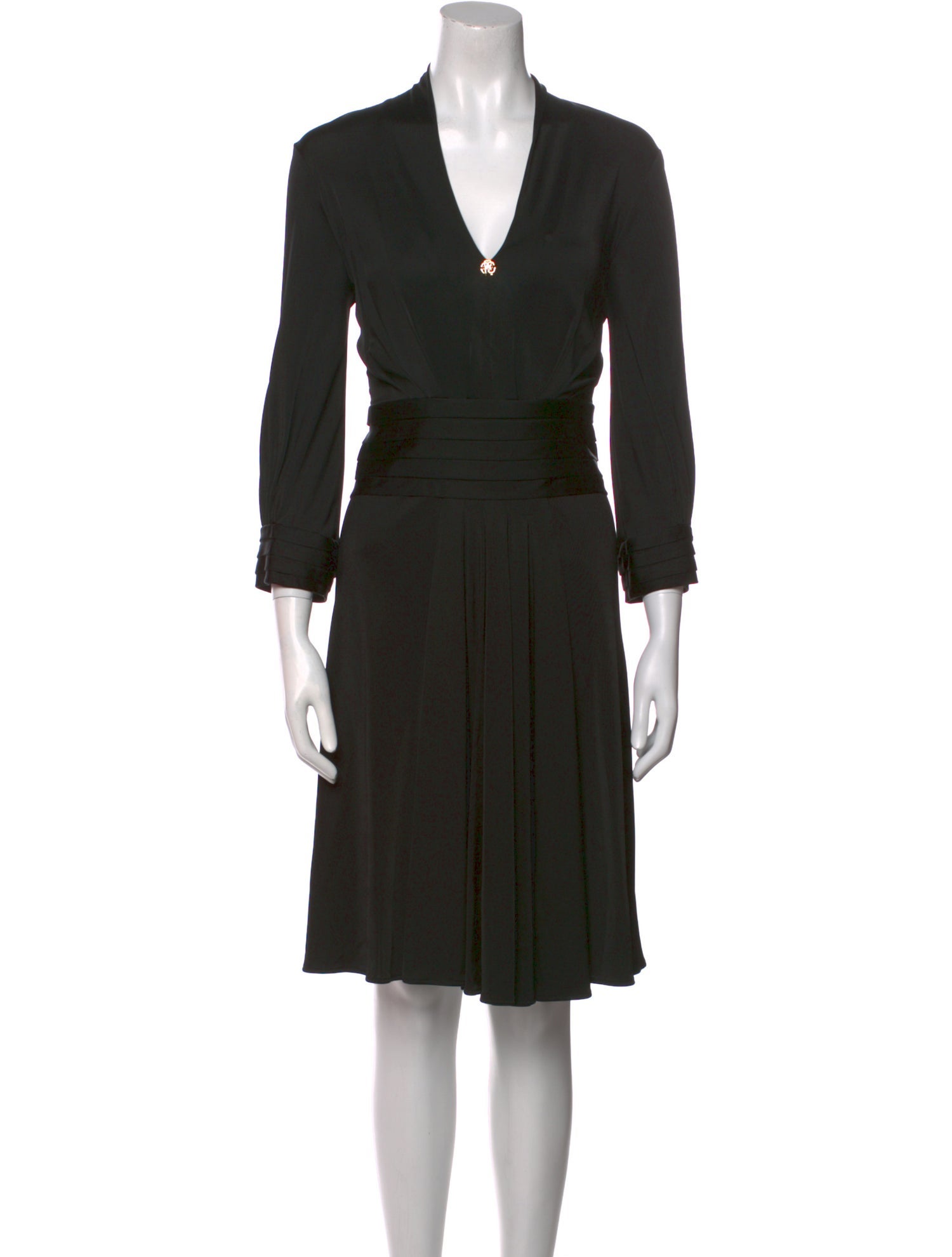 Roberto Cavalli V-Neck Knee-Length Dress