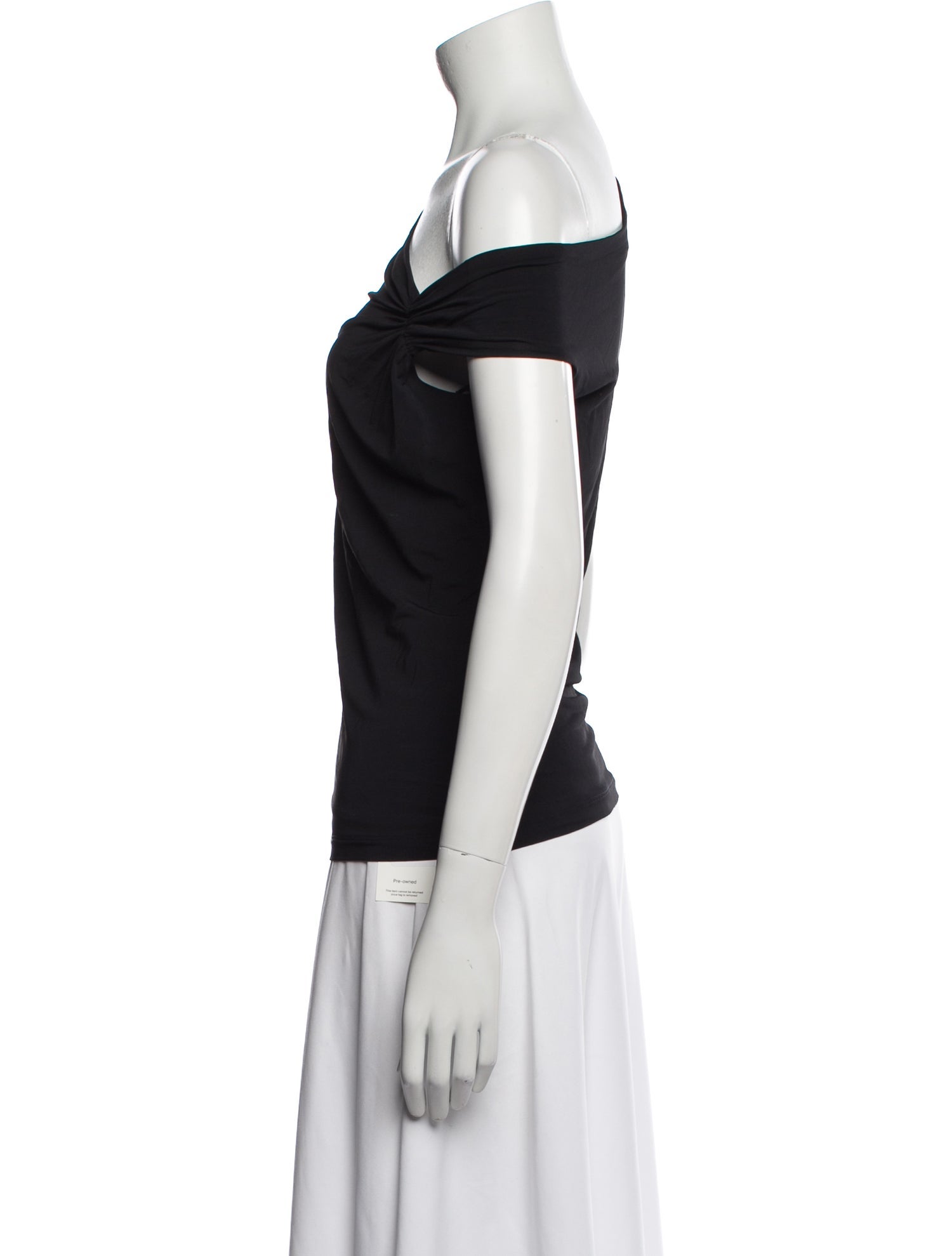 Roberto Cavalli Asymmetrical Short Sleeve Top