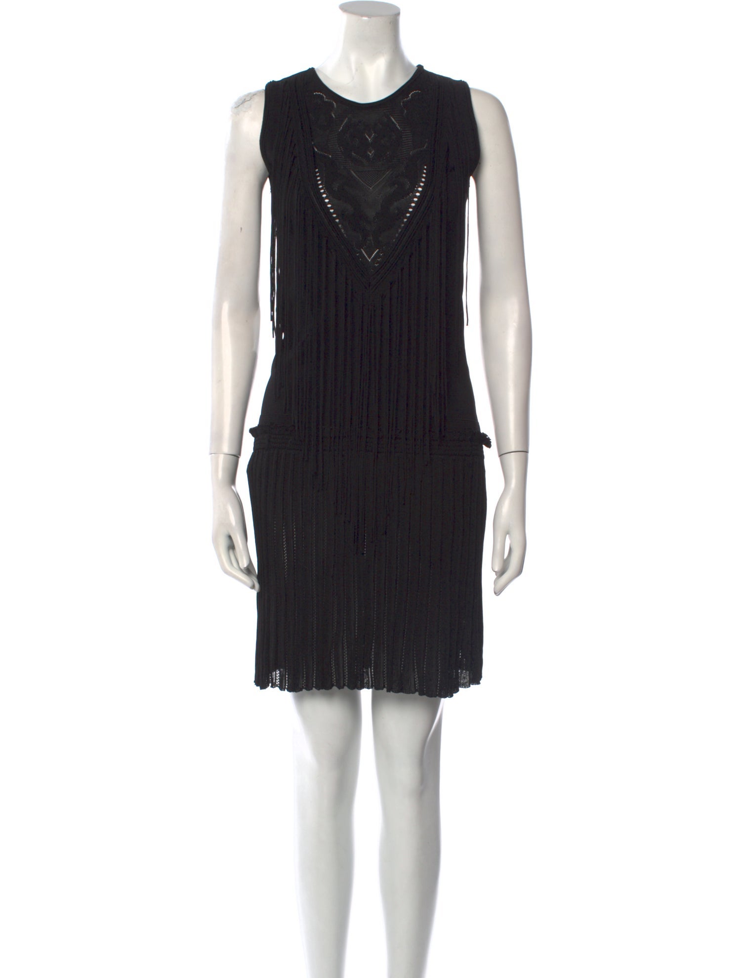 Roberto Cavalli Crew Neck Mini Dress