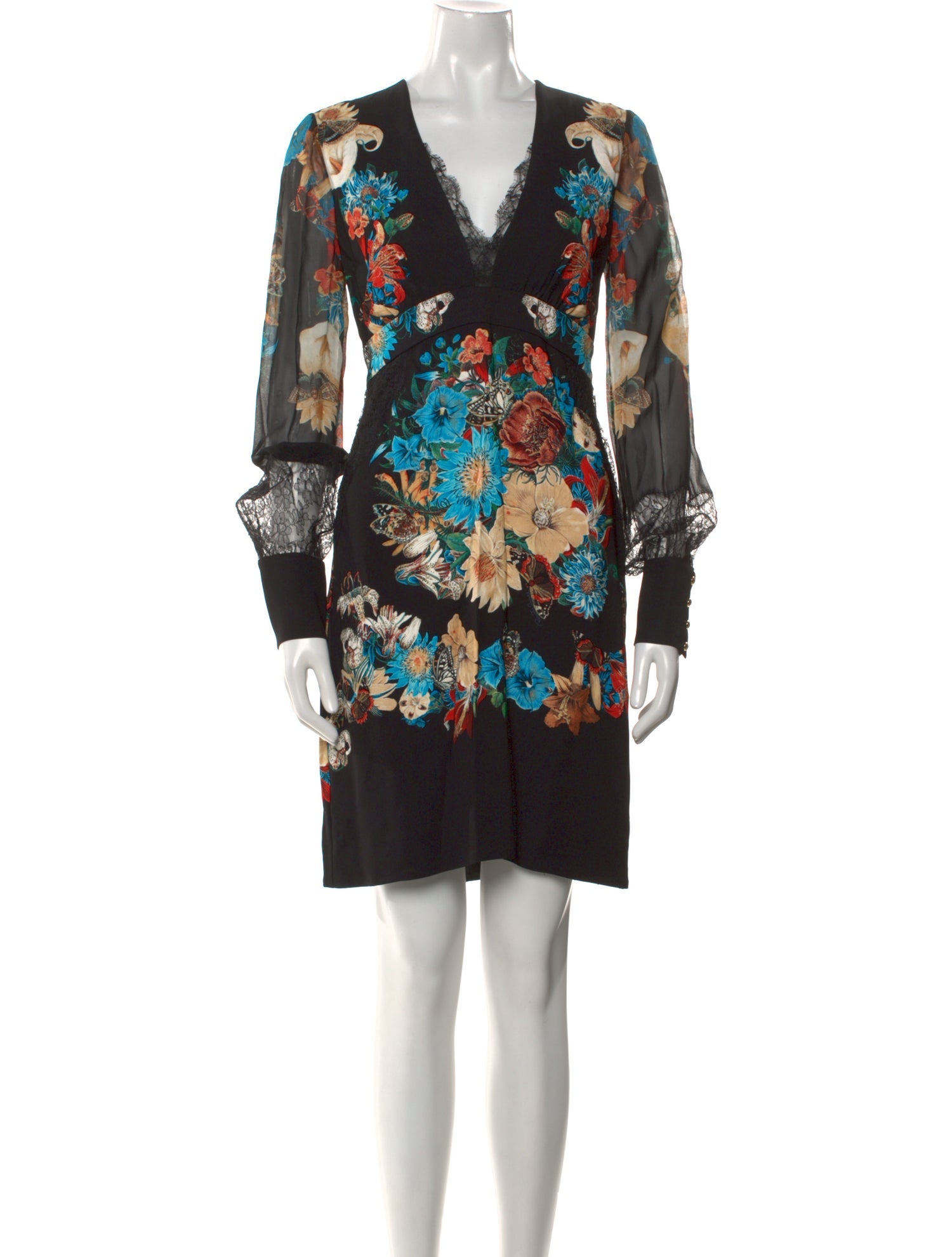 Roberto Cavalli Floral Print Mini Dress