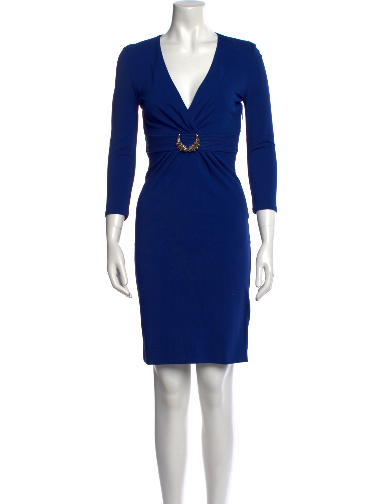 Roberto Cavalli V-Neck Knee-Length Dress