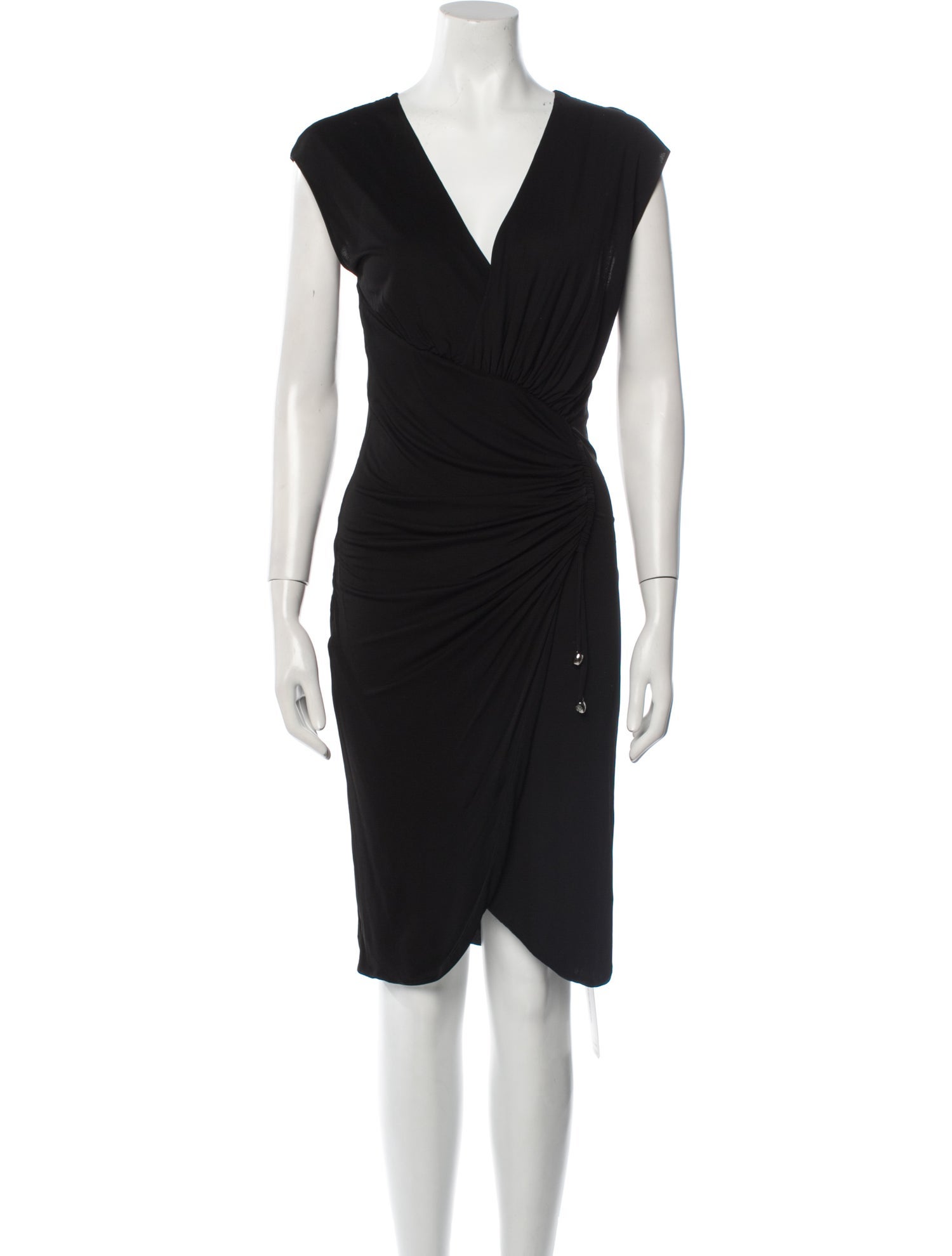 Roberto Cavalli V-Neck Midi Length Dress