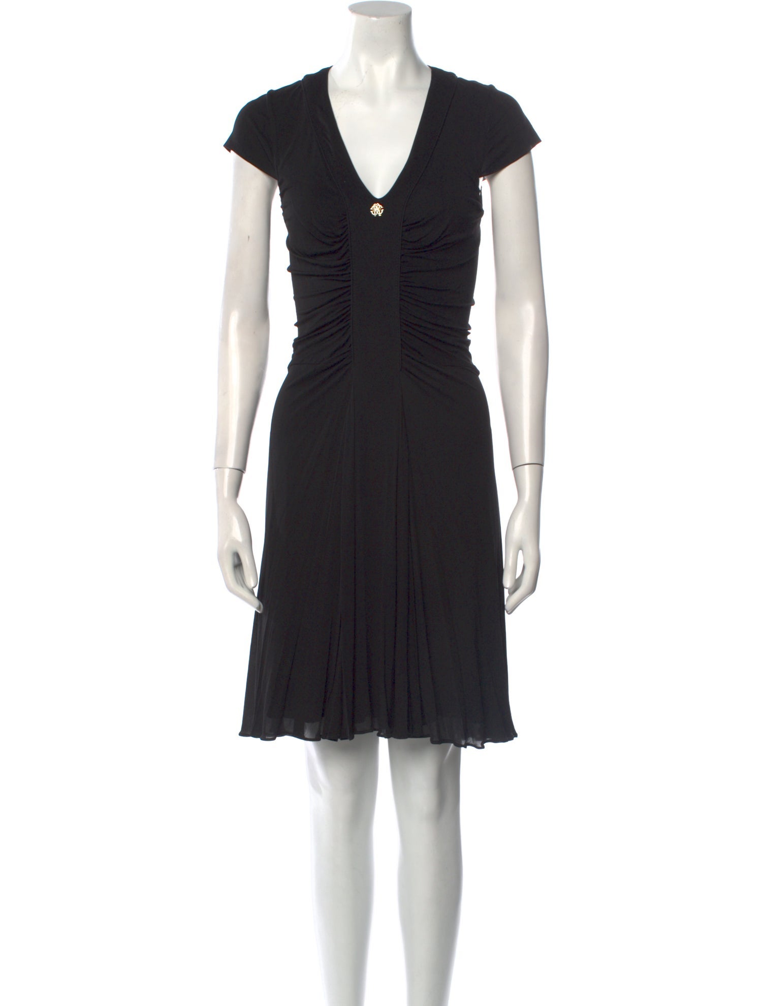 Roberto Cavalli V-Neck Knee-Length Dress