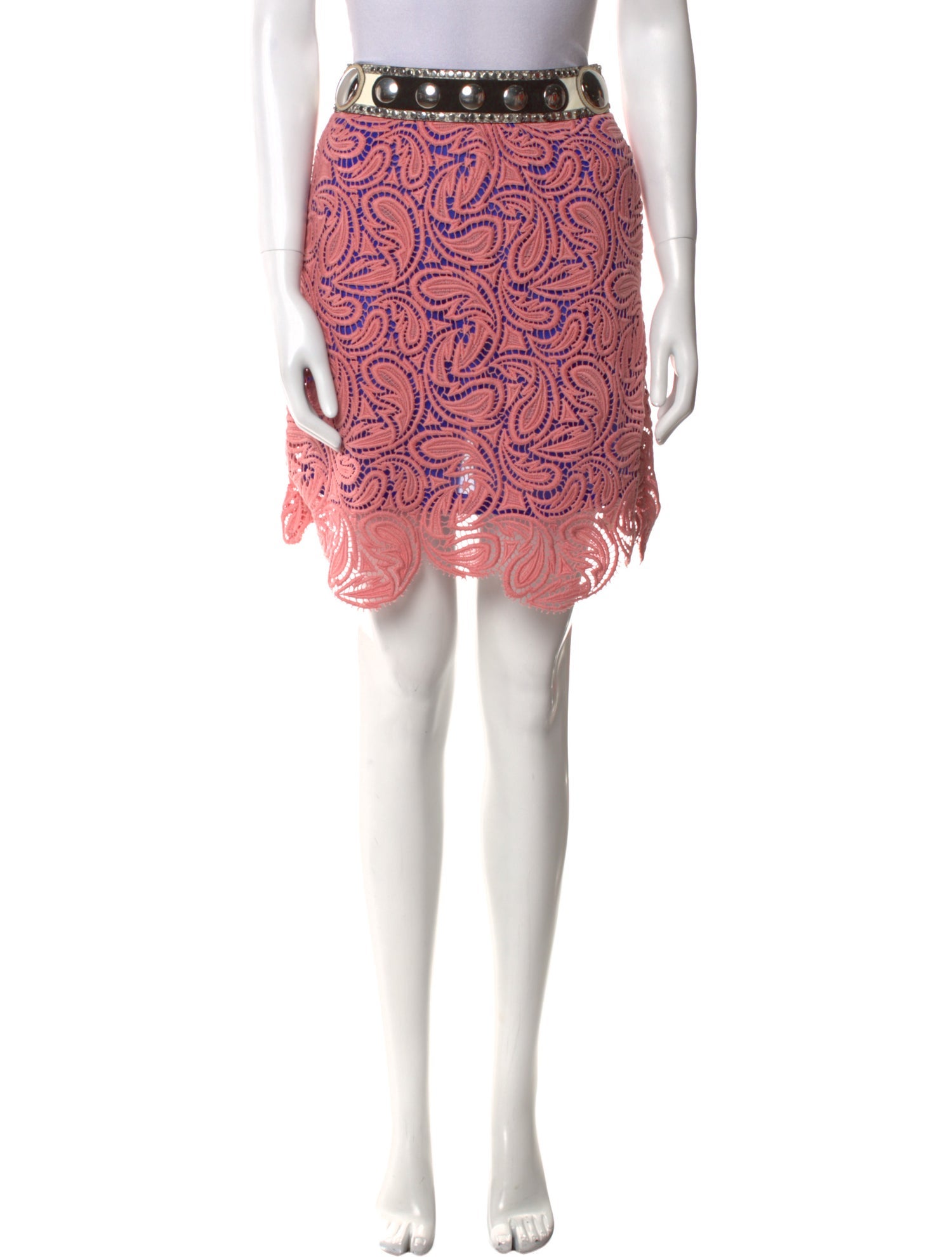 Roberto Cavalli Leather Knee-Length Skirt