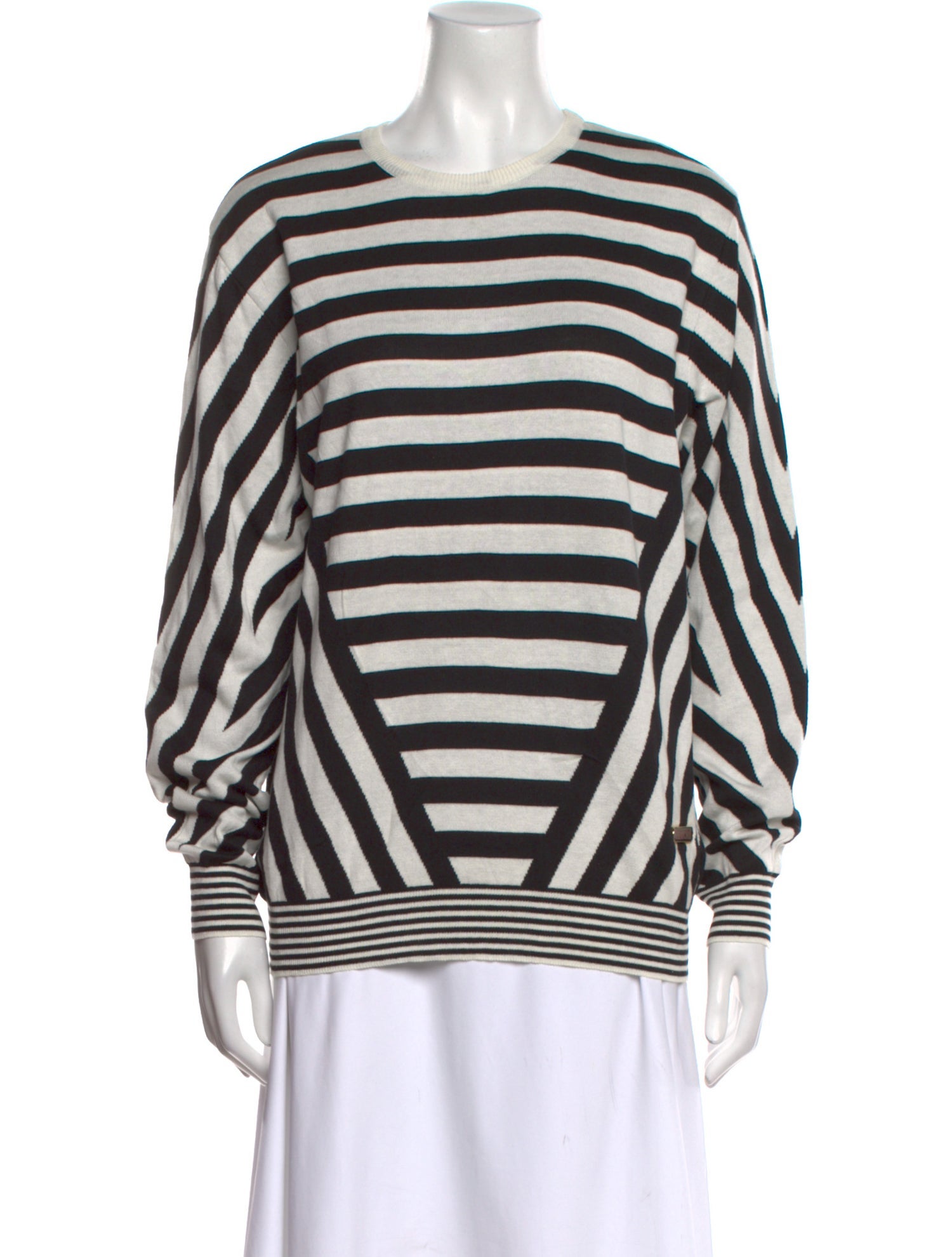 Roberto Cavalli Striped Crew Neck Sweatshirt