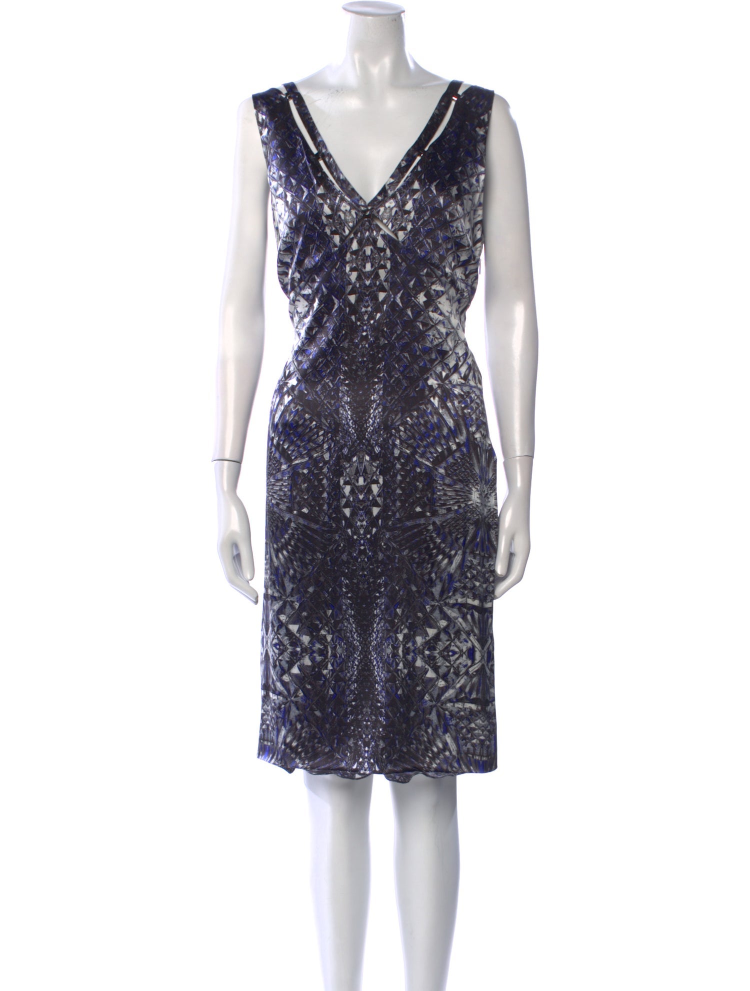 Roberto Cavalli Silk Knee-Length Dress