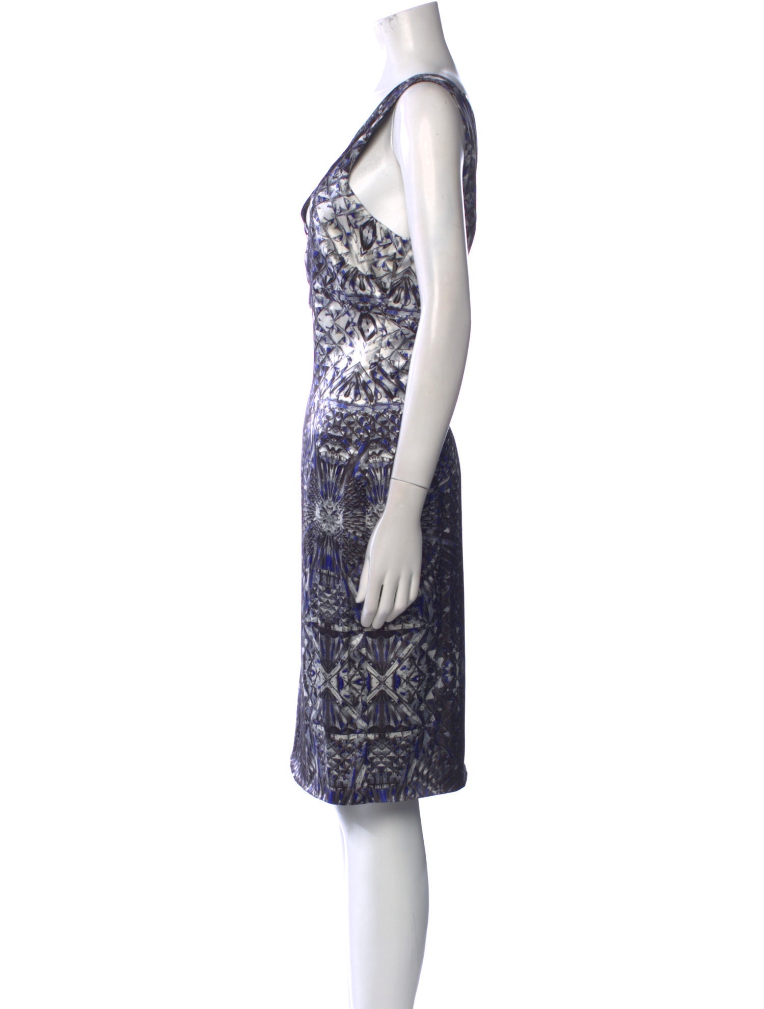 Roberto Cavalli Silk Knee-Length Dress
