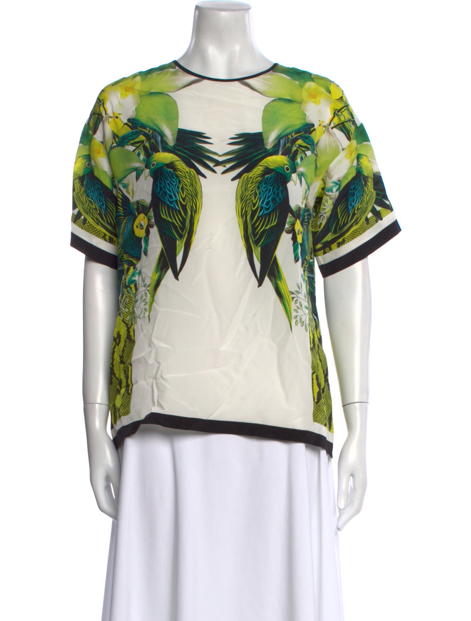 Roberto Cavalli Silk Printed T-Shirt