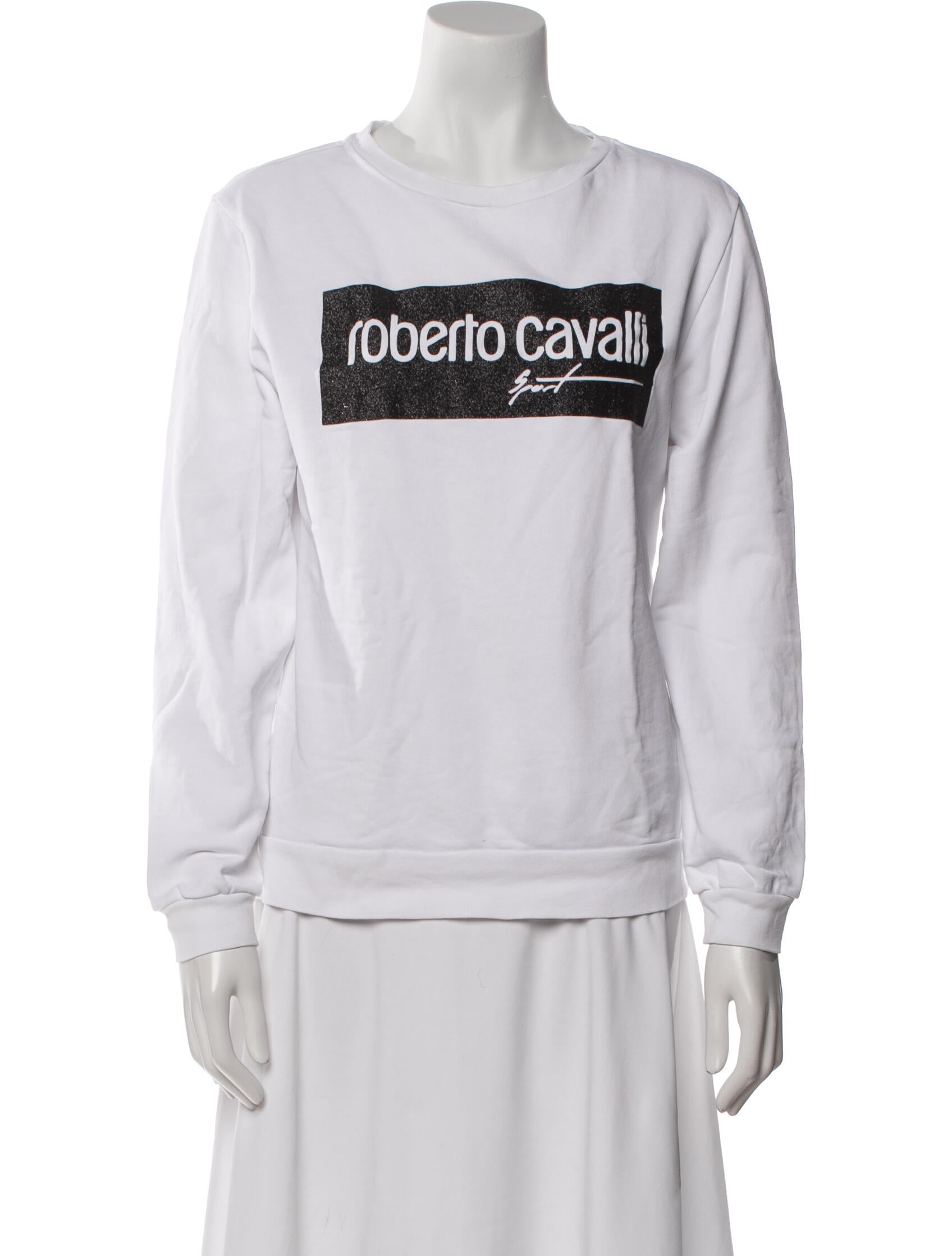 Roberto Cavalli Graphic Print Crew Neck Sweatshirt