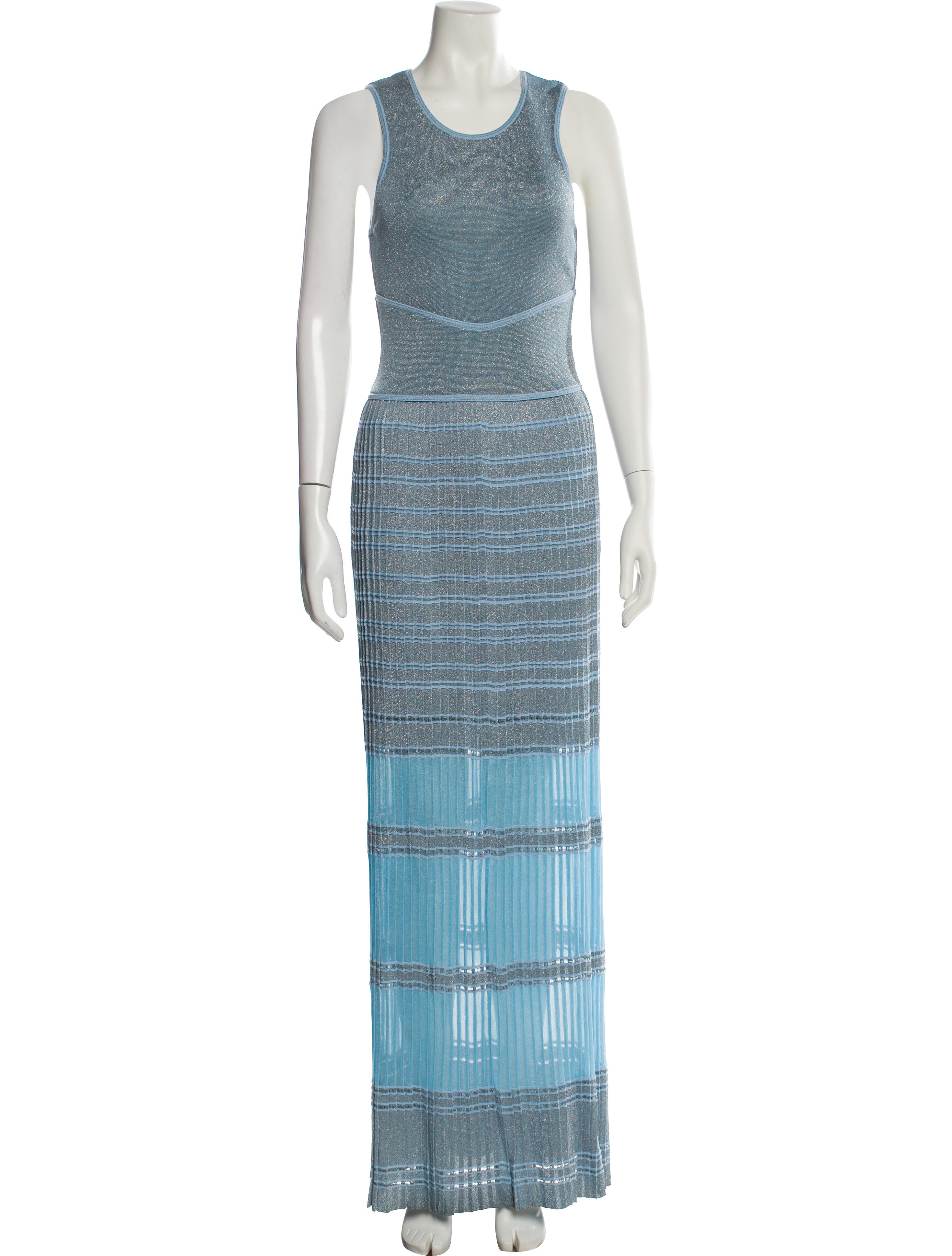 Roberto Cavalli Scoop Neck Long Dress