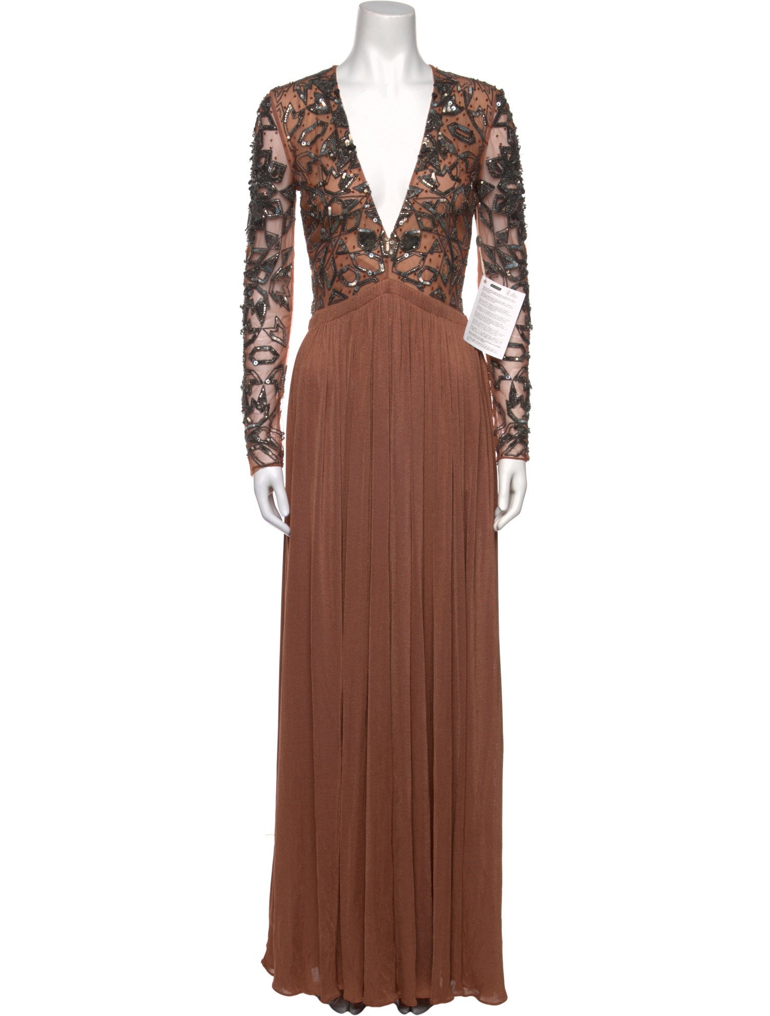 Roberto Cavalli Lace Pattern Long Dress