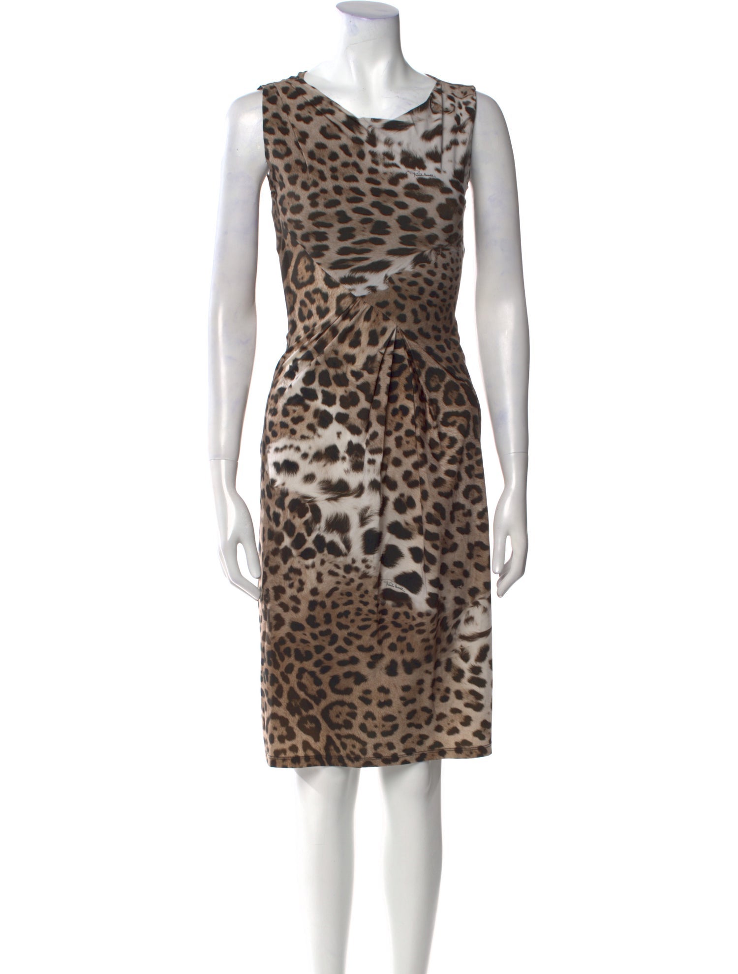 Roberto Cavalli Animal Print Knee-Length Dress w/ Tags