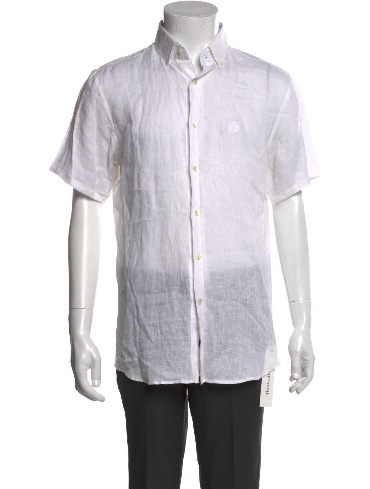 Roberto Cavalli Linen Short Sleeve Shirt