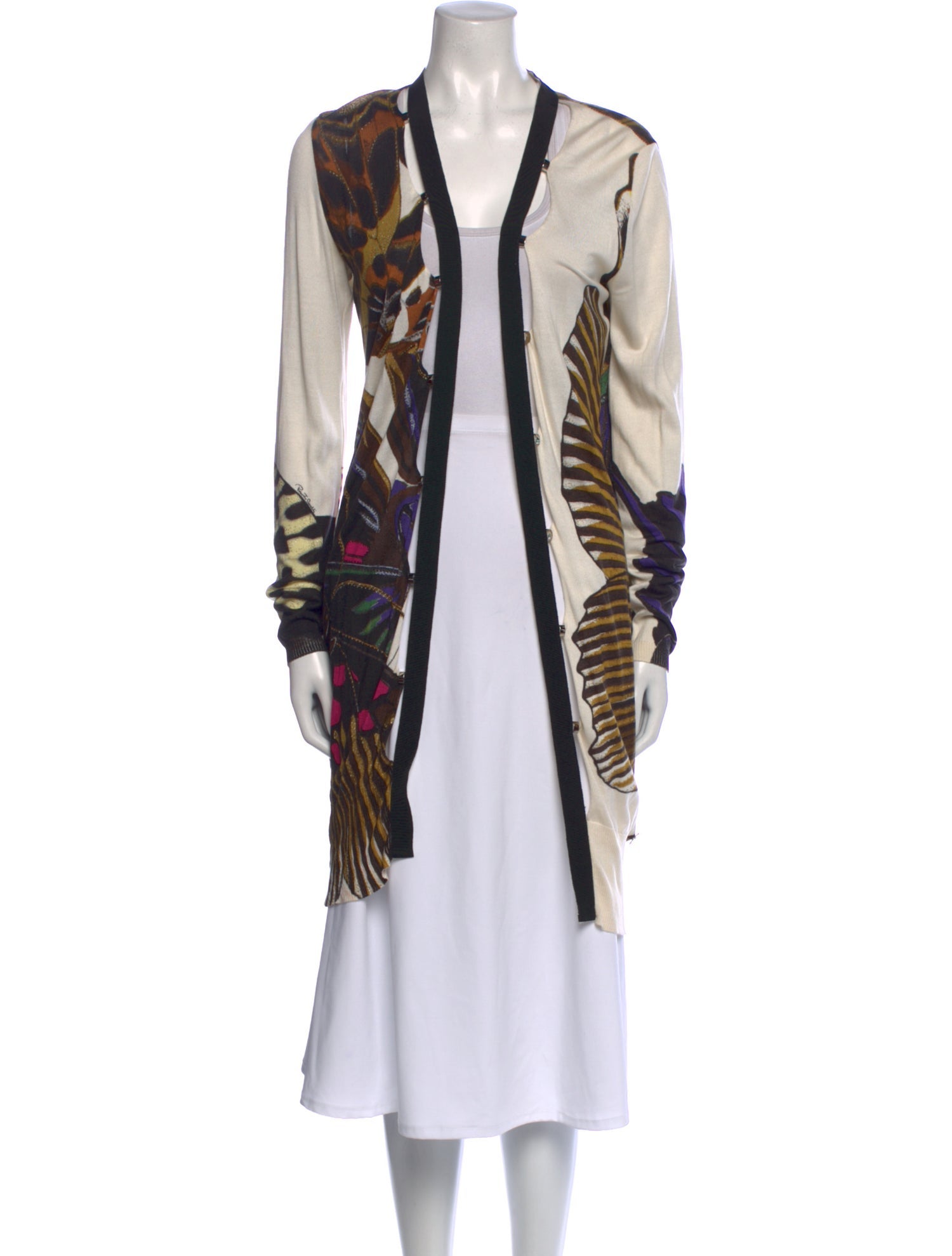 Roberto Cavalli Silk Printed Sweater