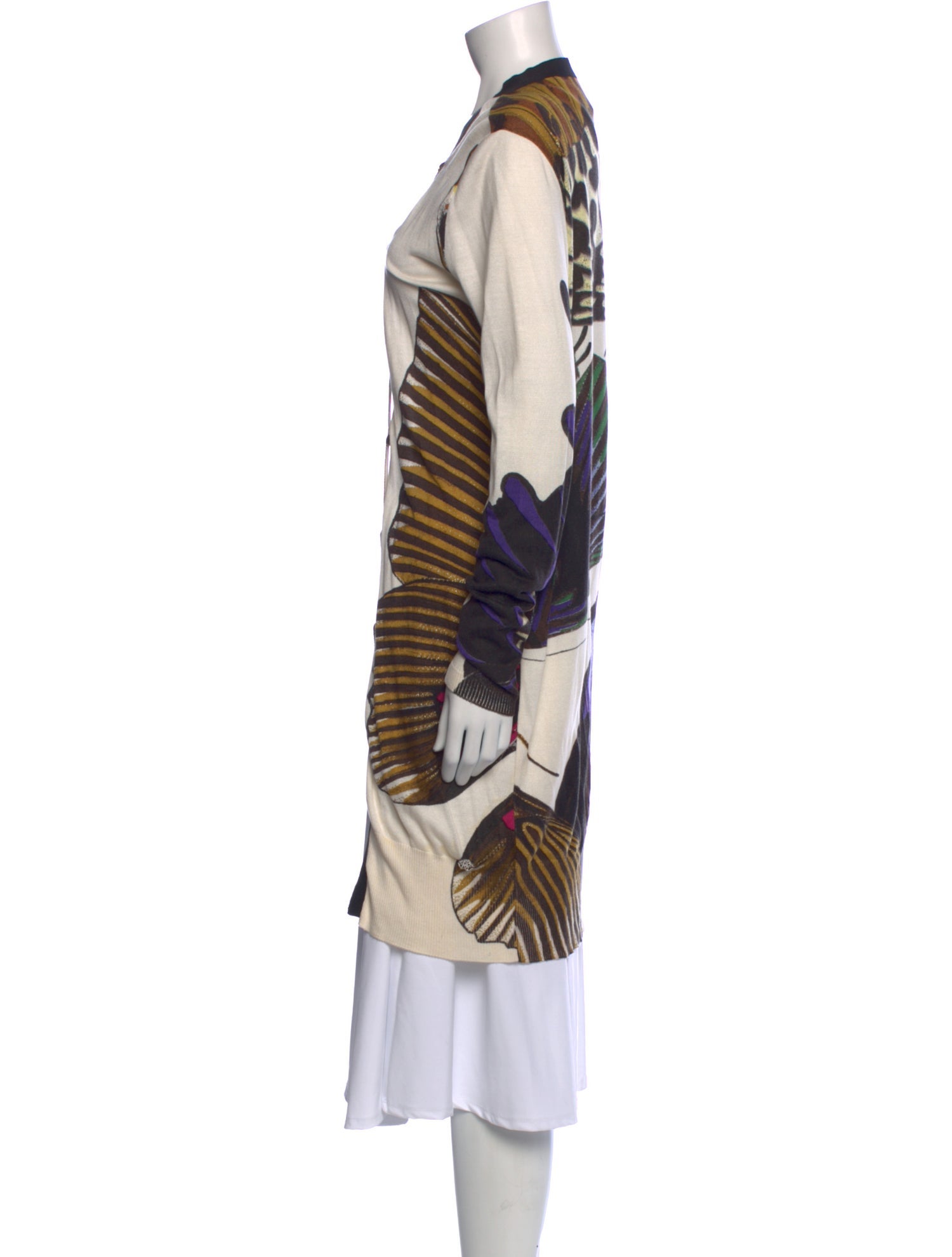 Roberto Cavalli Silk Printed Sweater