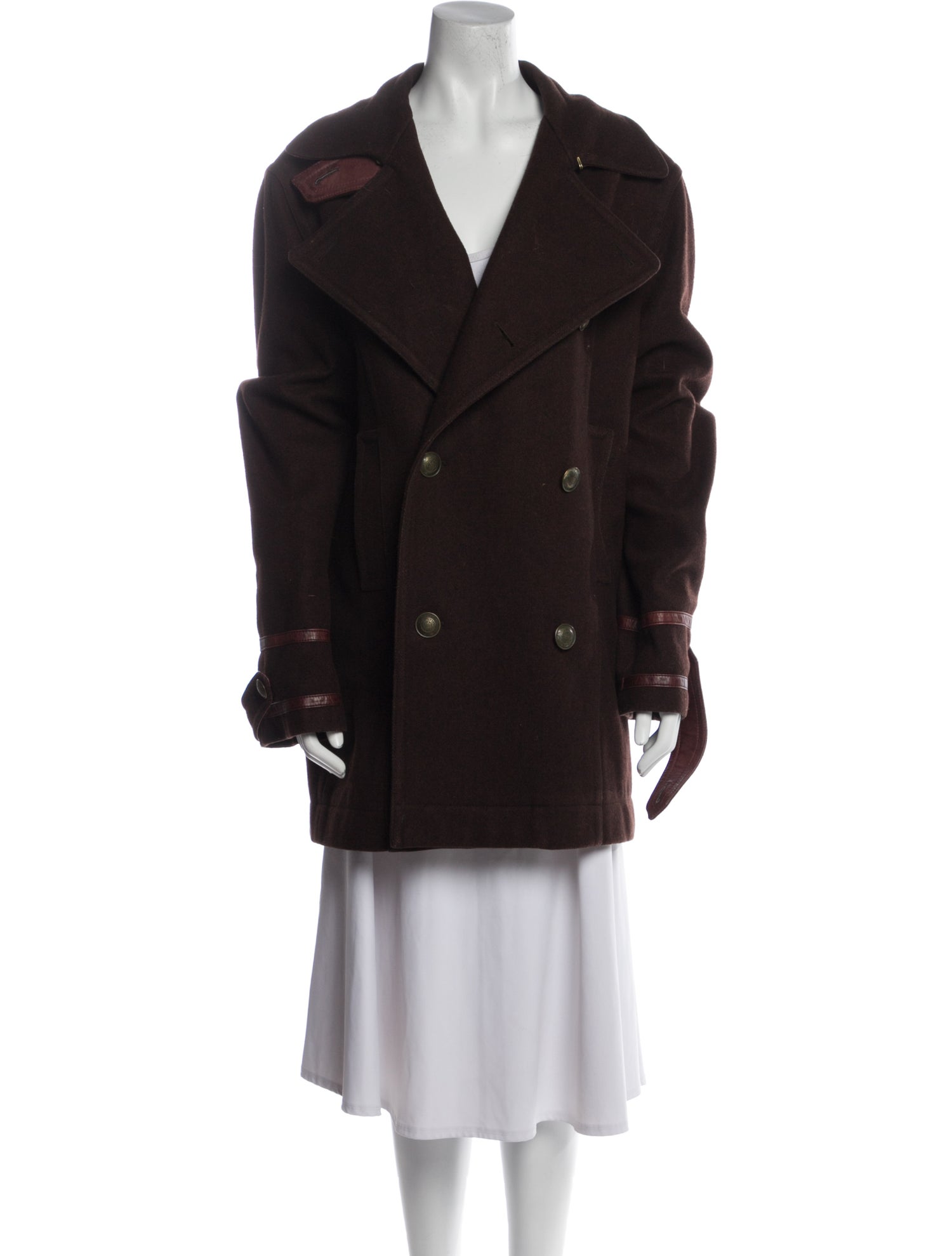 Roberto Cavalli Wool Trench Coat