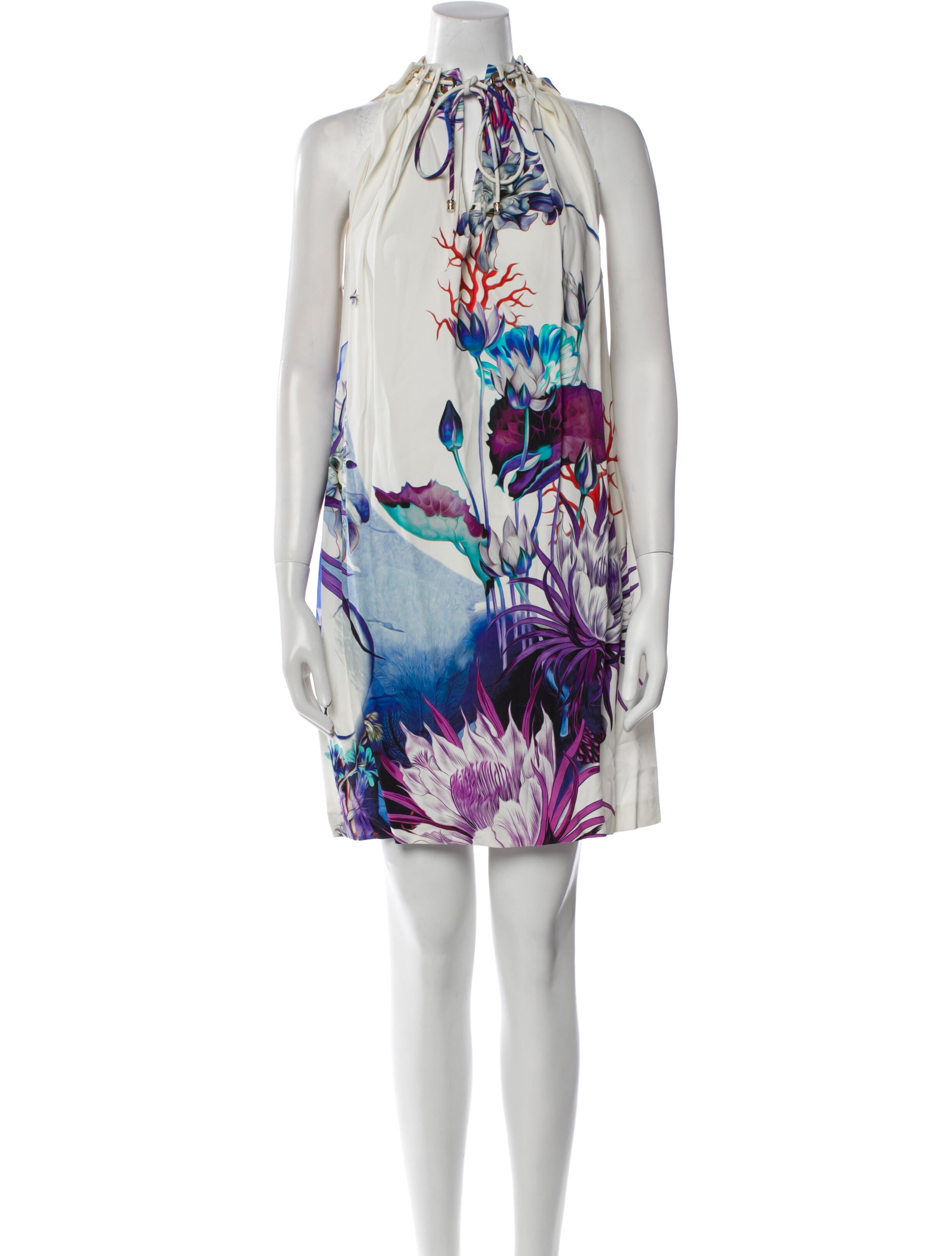 Roberto Cavalli Floral Print Mini Dress