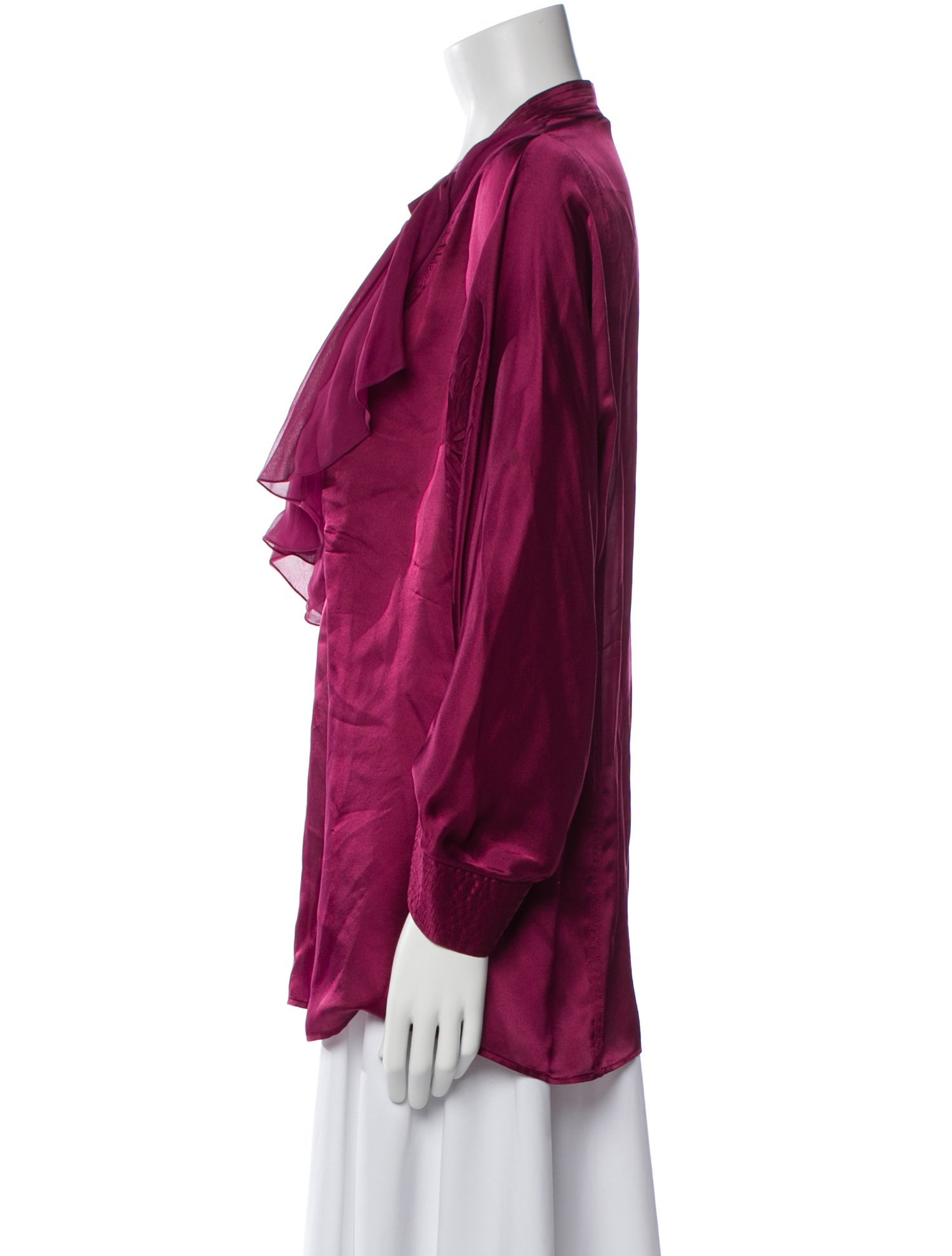 Roberto Cavalli Silk V-Neck Blouse