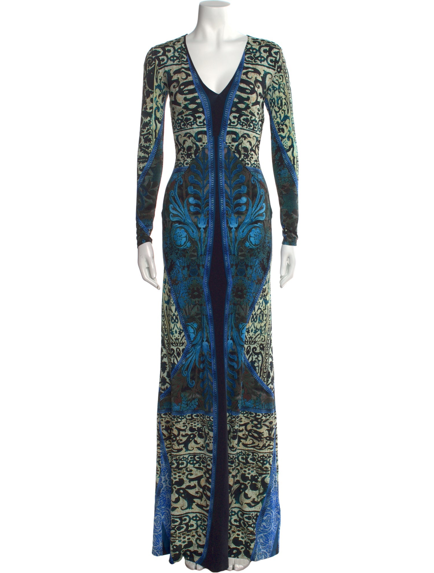 Roberto Cavalli Paisley Print Long Dress