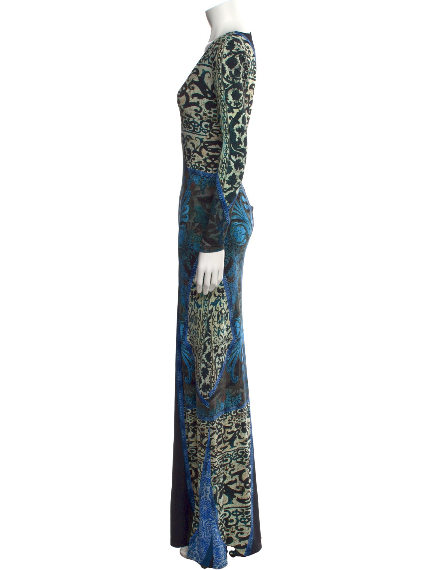 Roberto Cavalli Paisley Print Long Dress