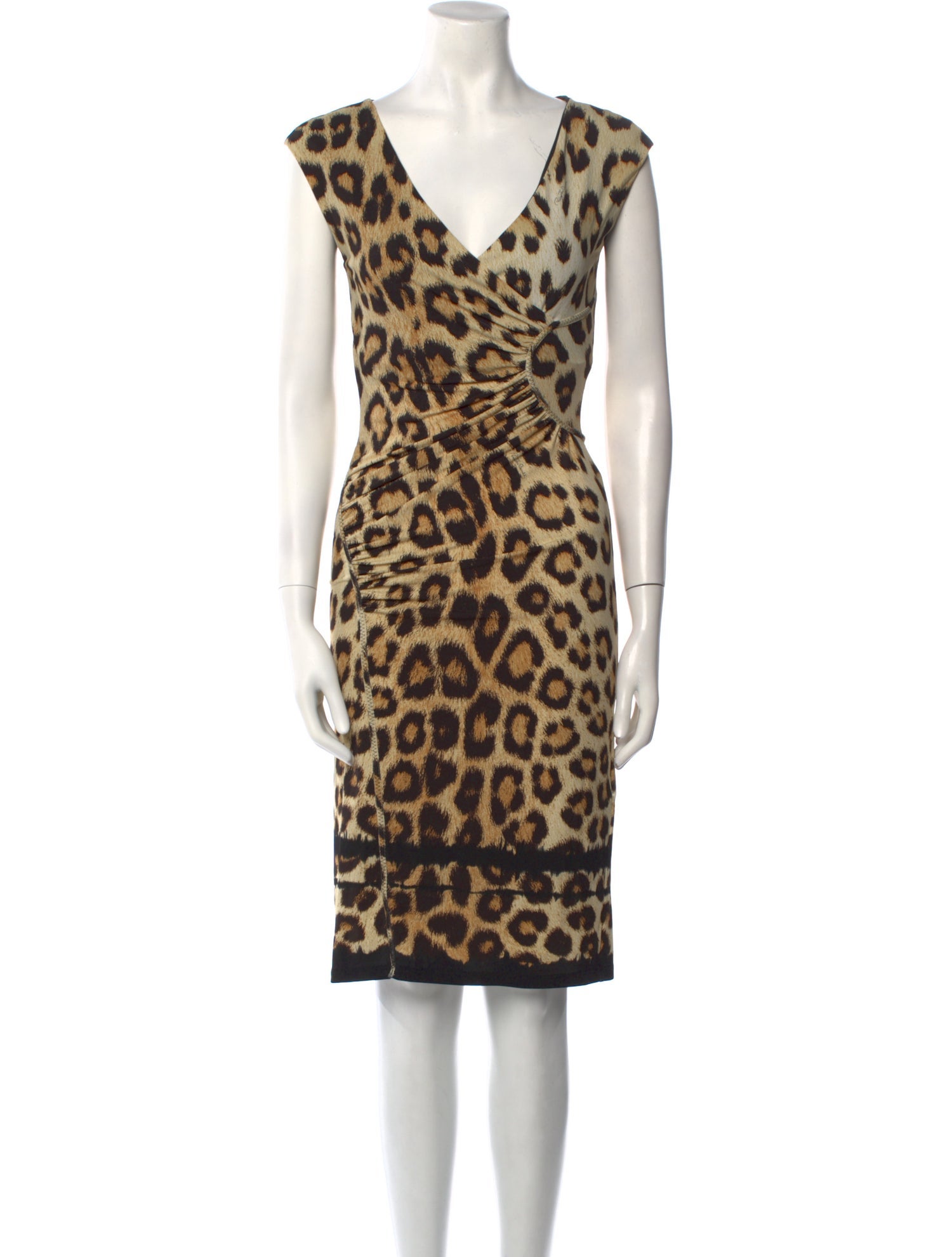 Roberto Cavalli Animal Print Knee-Length Dress