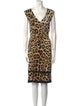 Roberto Cavalli Animal Print Knee-Length Dress