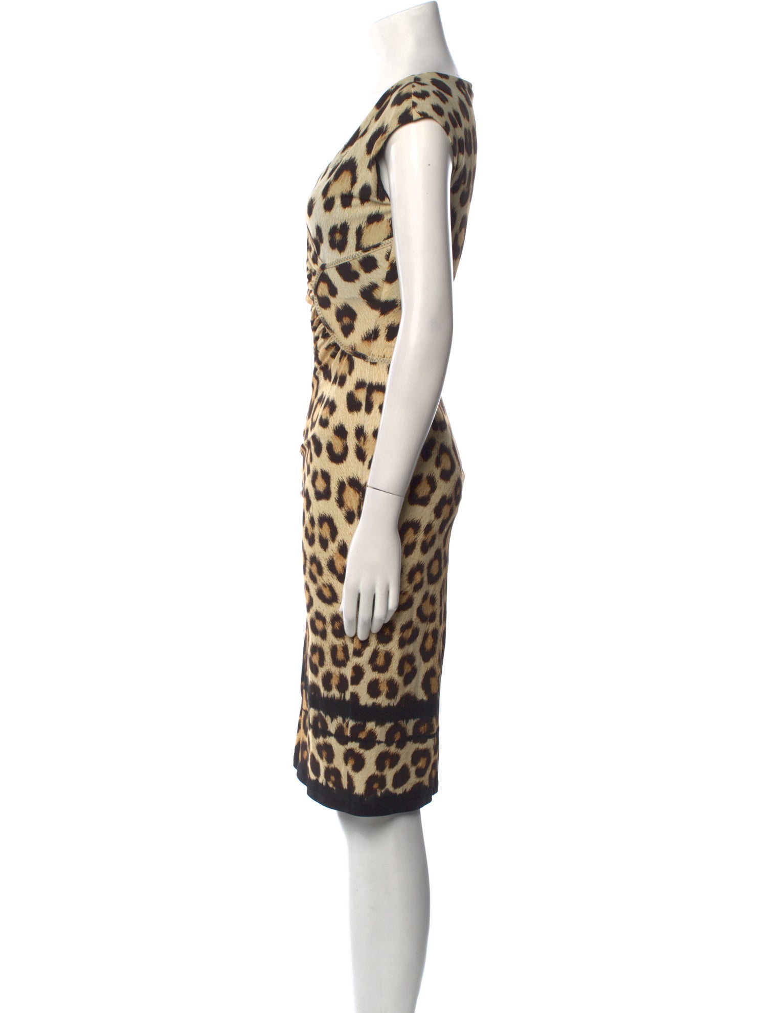 Roberto Cavalli Animal Print Knee-Length Dress