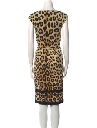 Roberto Cavalli Animal Print Knee-Length Dress