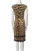Roberto Cavalli Animal Print Knee-Length Dress