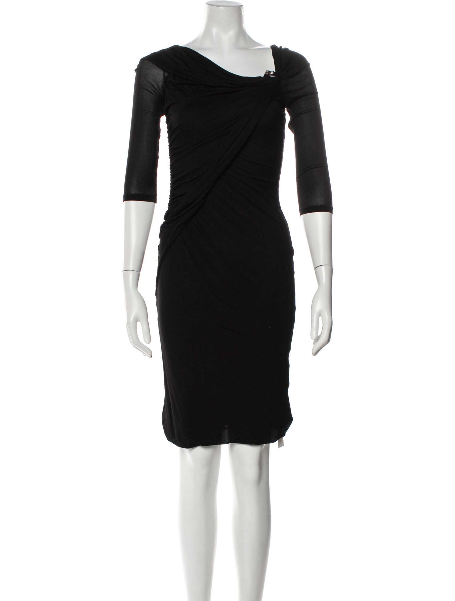Roberto Cavalli Cowl Neck Knee-Length Dress