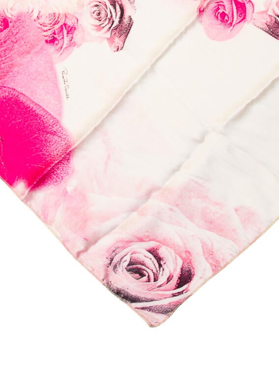 Roberto Cavalli Silk Floral Print Scarf