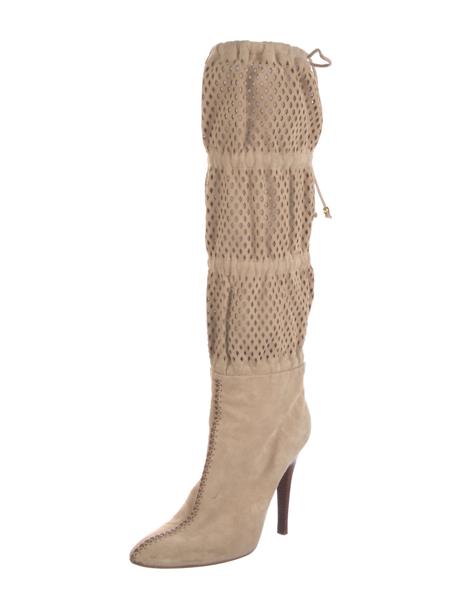 Roberto Cavalli Suede Slouch Boots