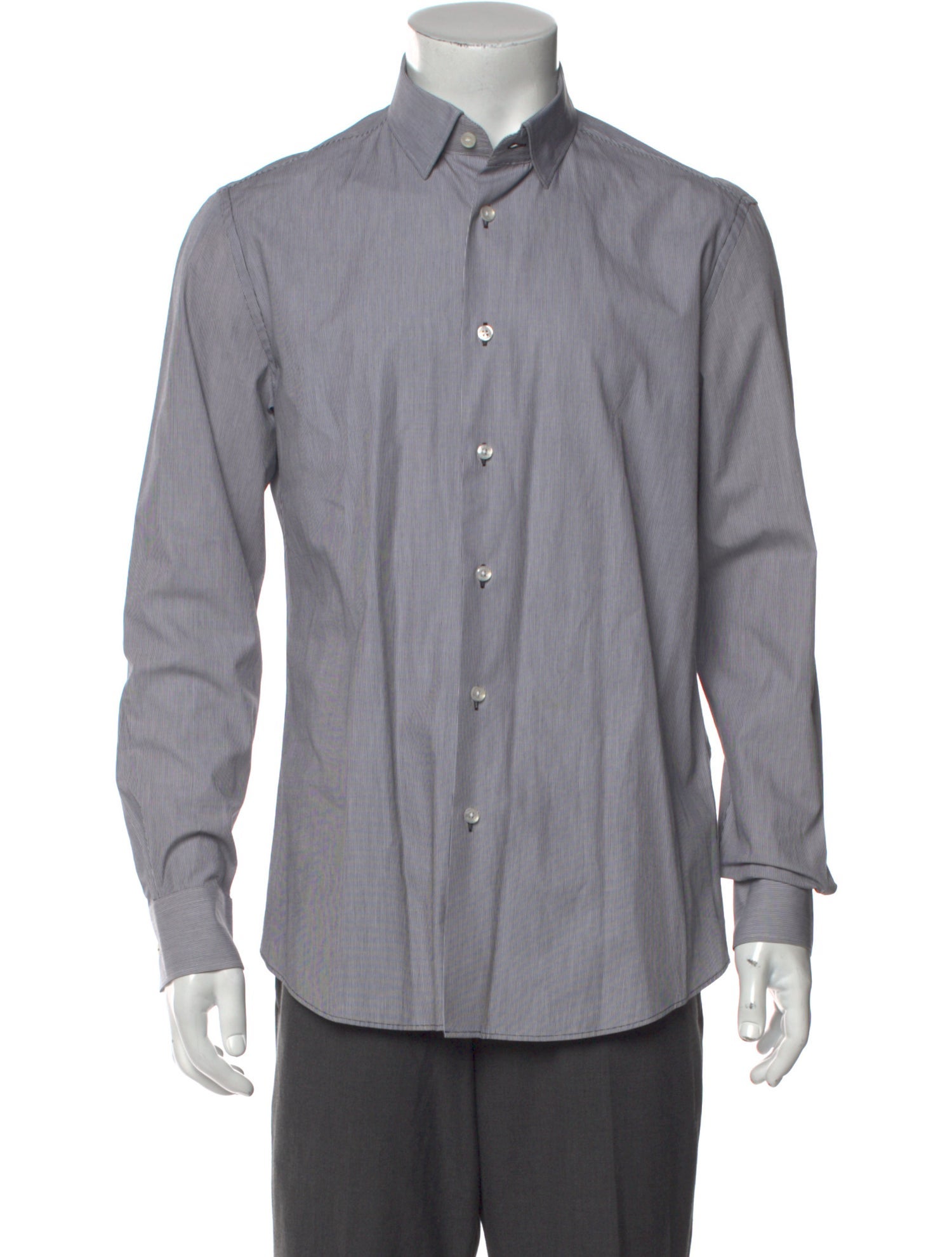 Roberto Cavalli Striped Long Sleeve Dress Shirt