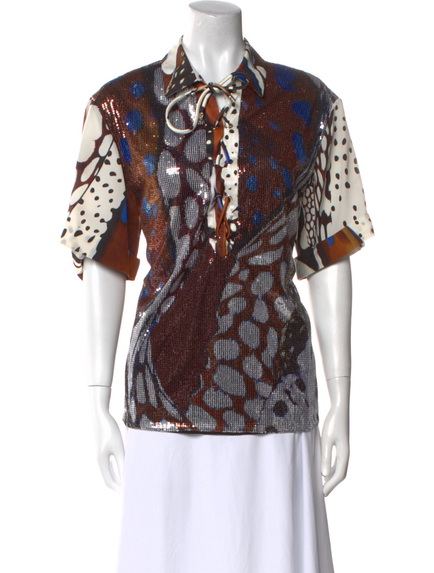 Roberto Cavalli Silk Printed Blouse