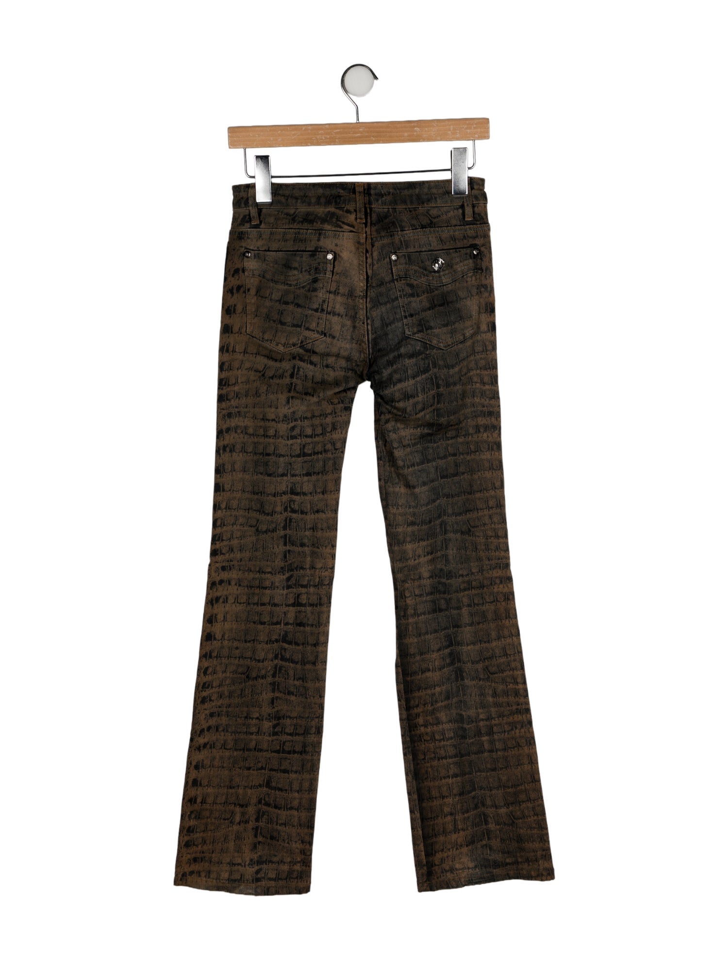 Roberto Cavalli Plaid Print Straight Leg Pants