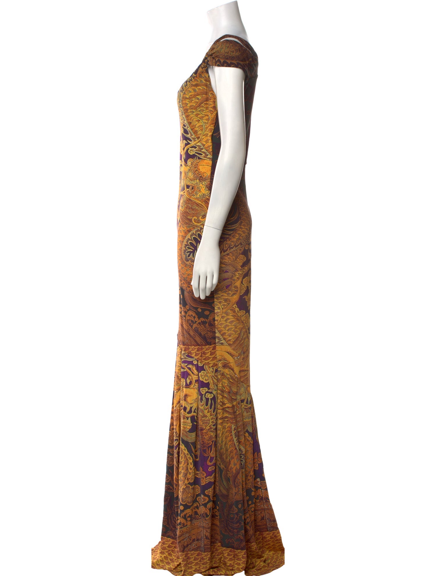 Roberto Cavalli Printed Long Dress