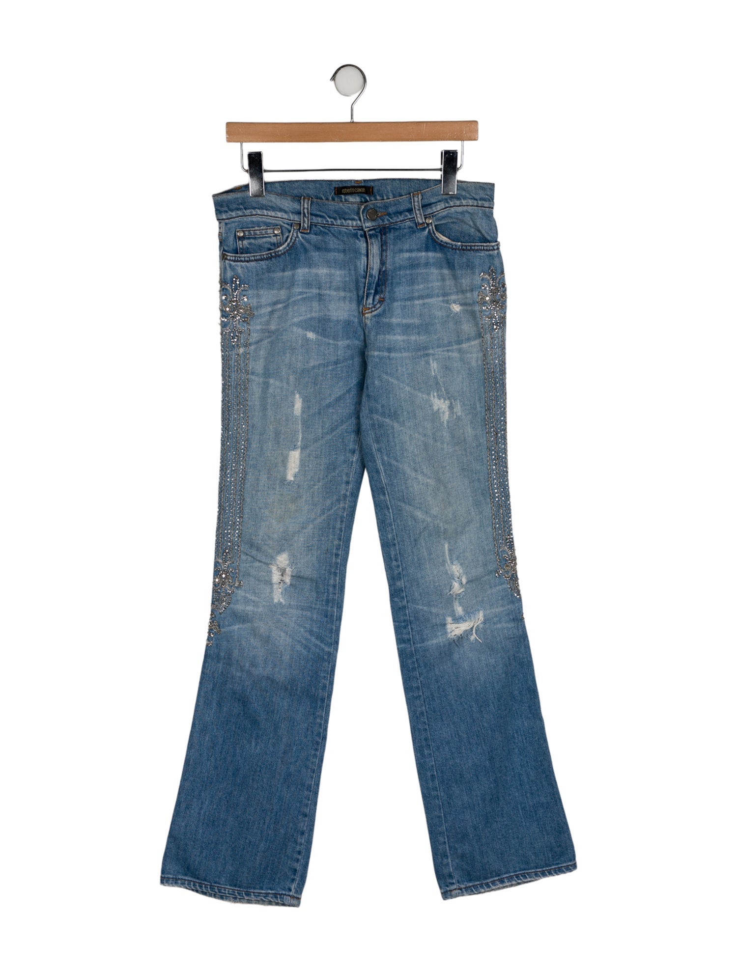 Roberto Cavalli Mid-Rise Wide Leg Jeans