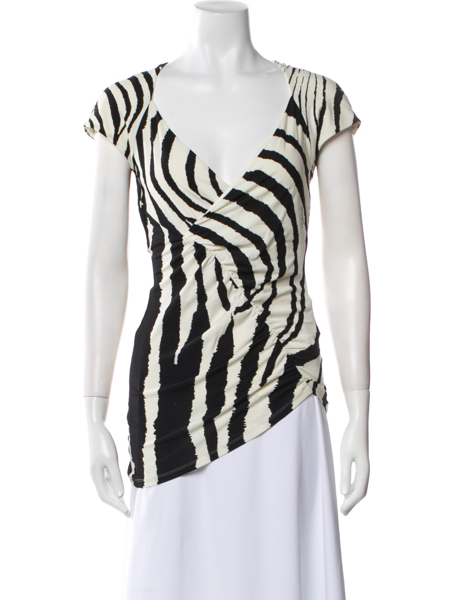 Roberto Cavalli Nylon Animal Print T-Shirt