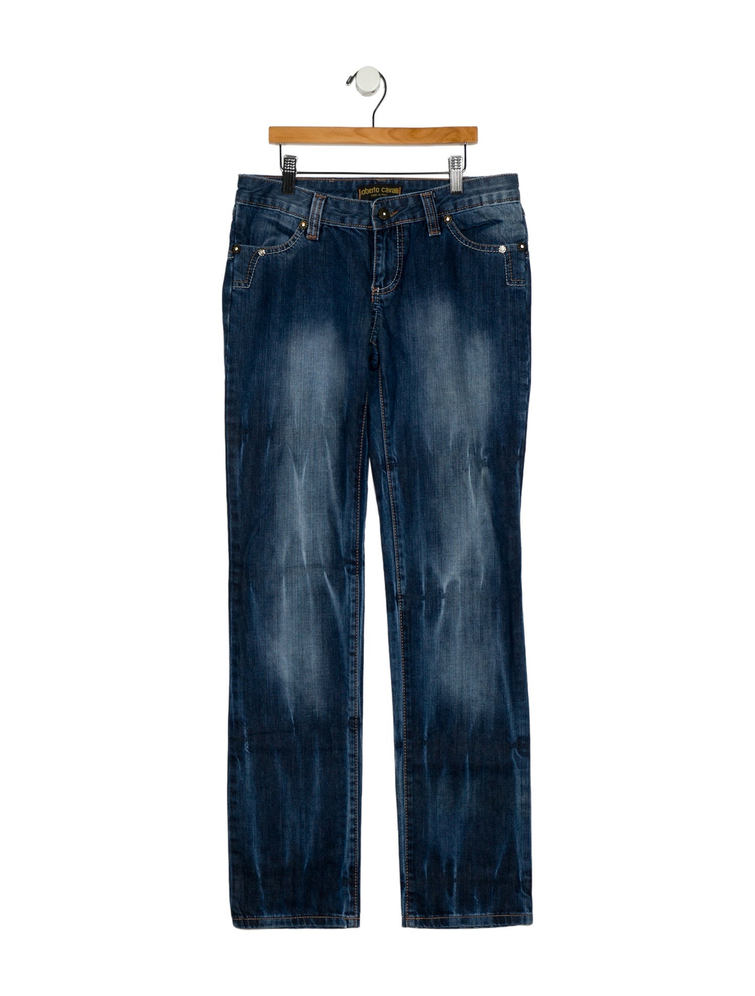Roberto Cavalli Mid-Rise Straight Leg Jeans