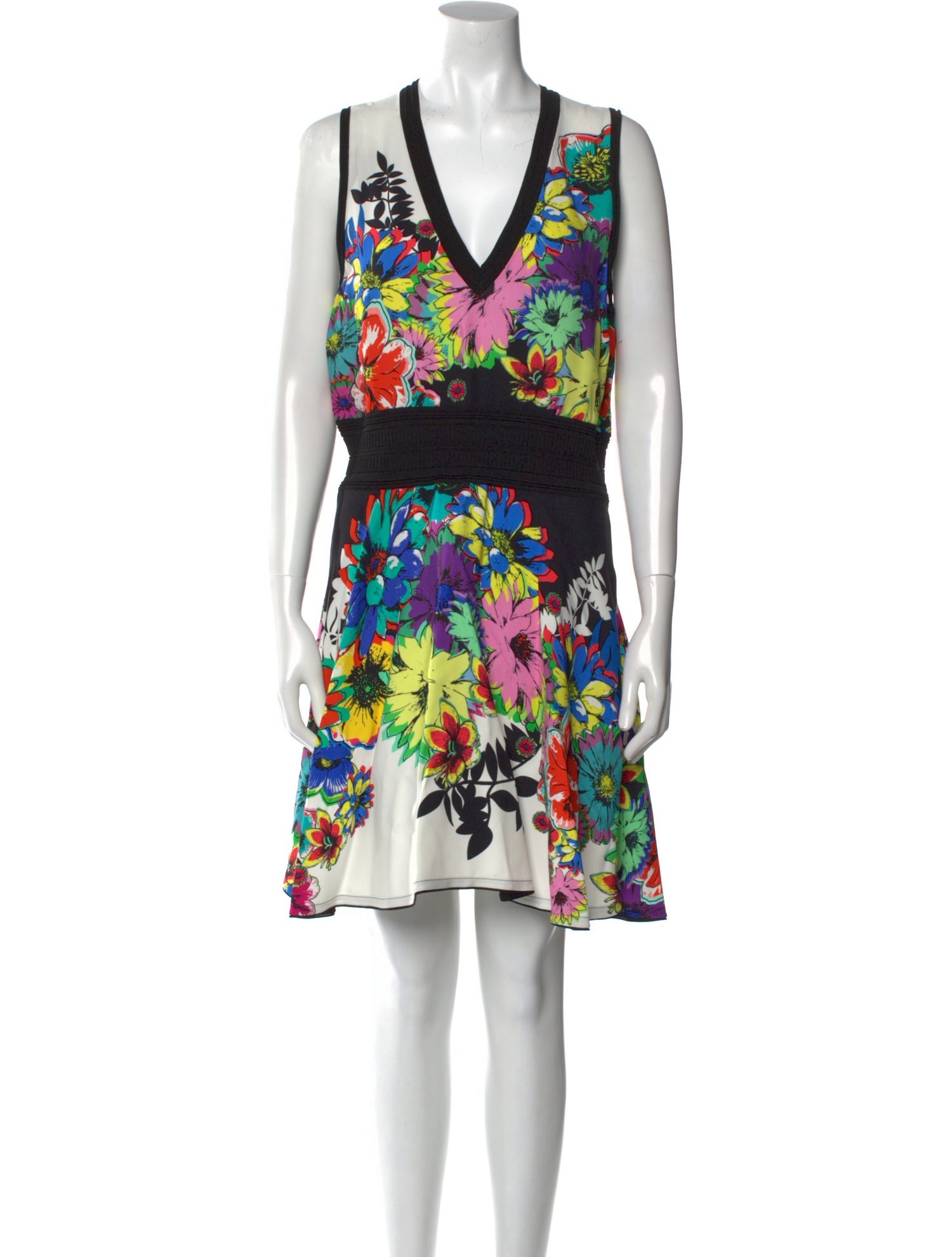 Roberto Cavalli Floral Print Mini Dress